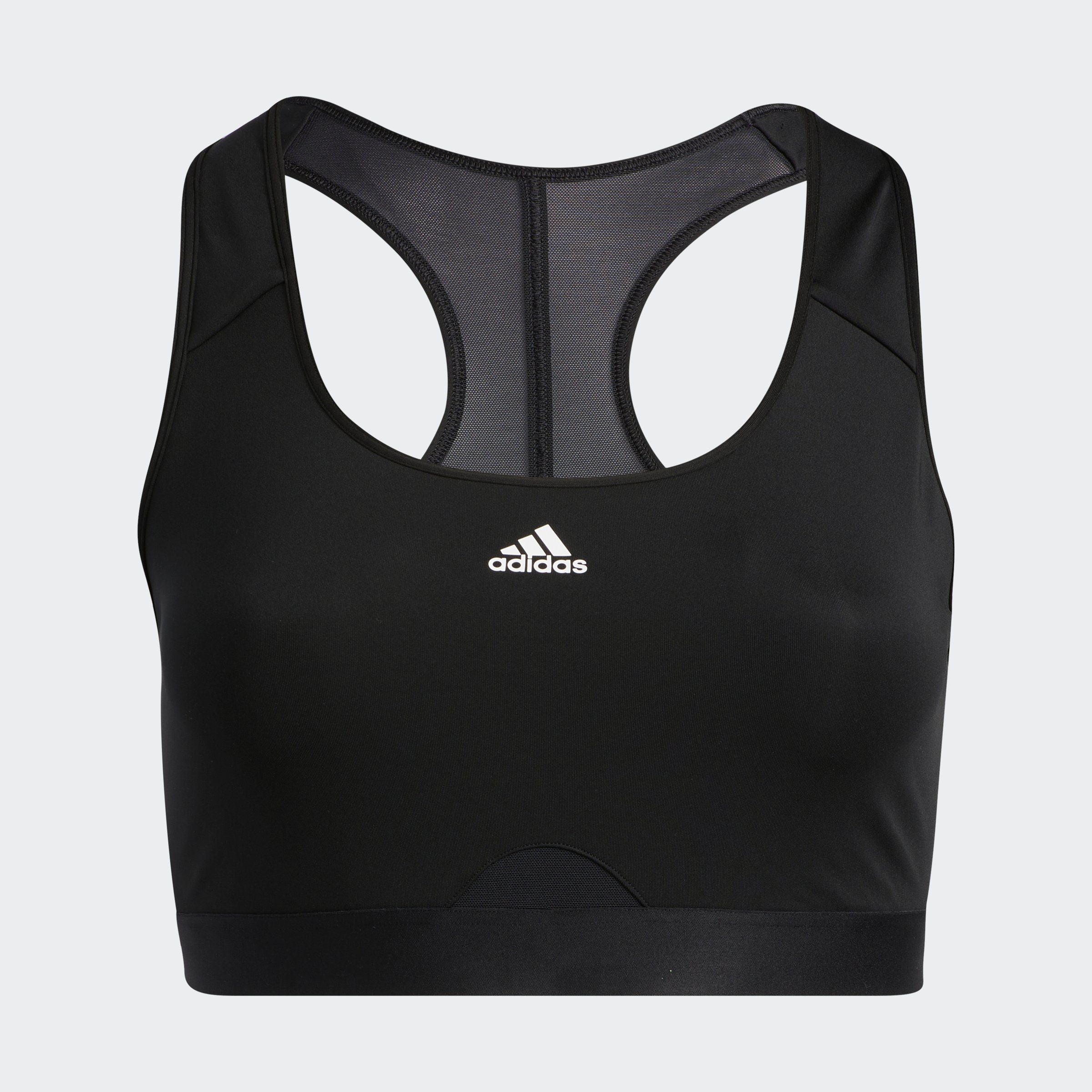 adidas Performance Sport-bh ADIDAS POWERREACT training medium-support – GROTE maten (1-delig)