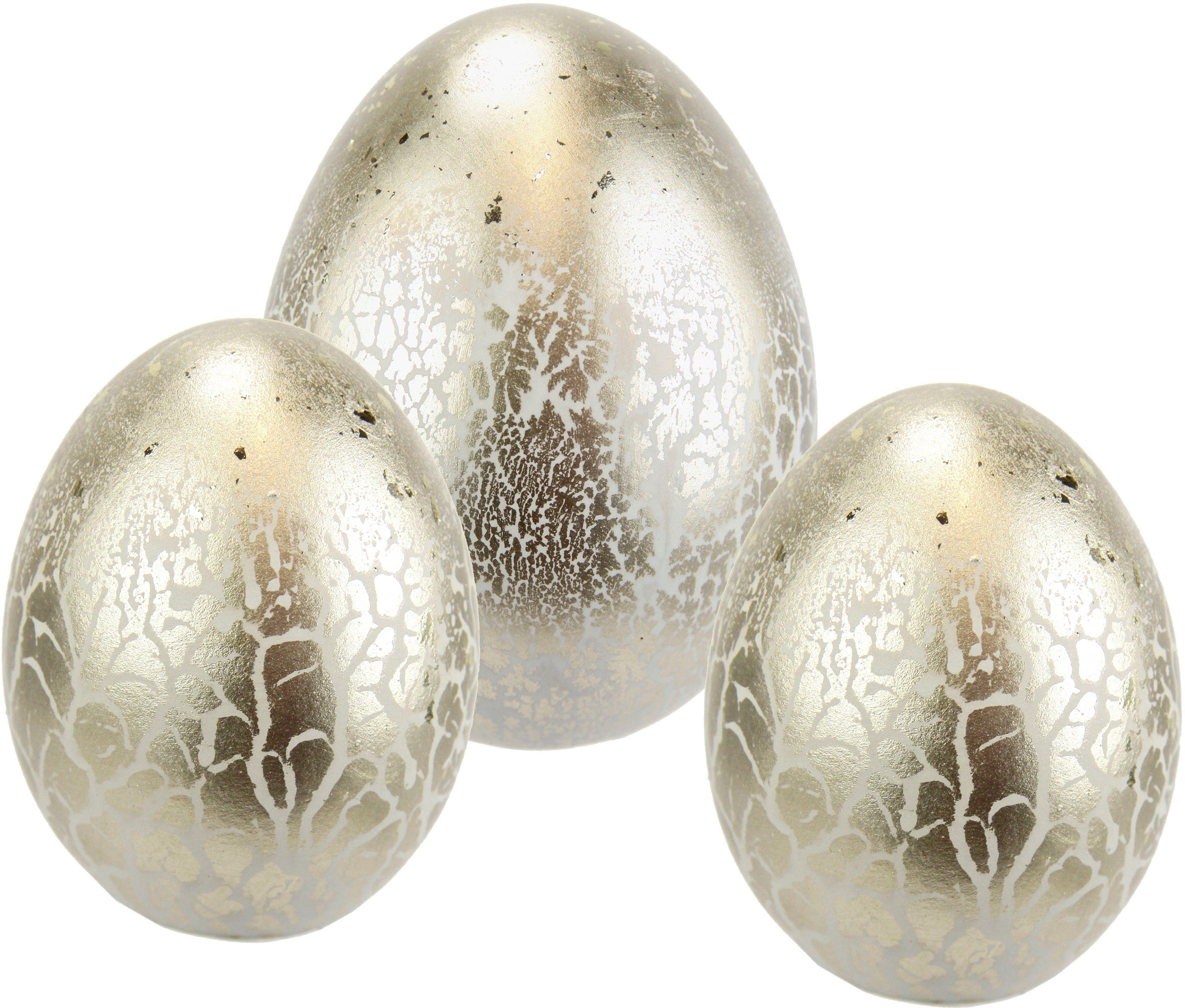 I.GE.A. Paasei Decoratie-ei, paasfiguur Eieren, Pasen, paasdecoratie, lentdecoratie, tuindecoratie (set, 3 stuks)