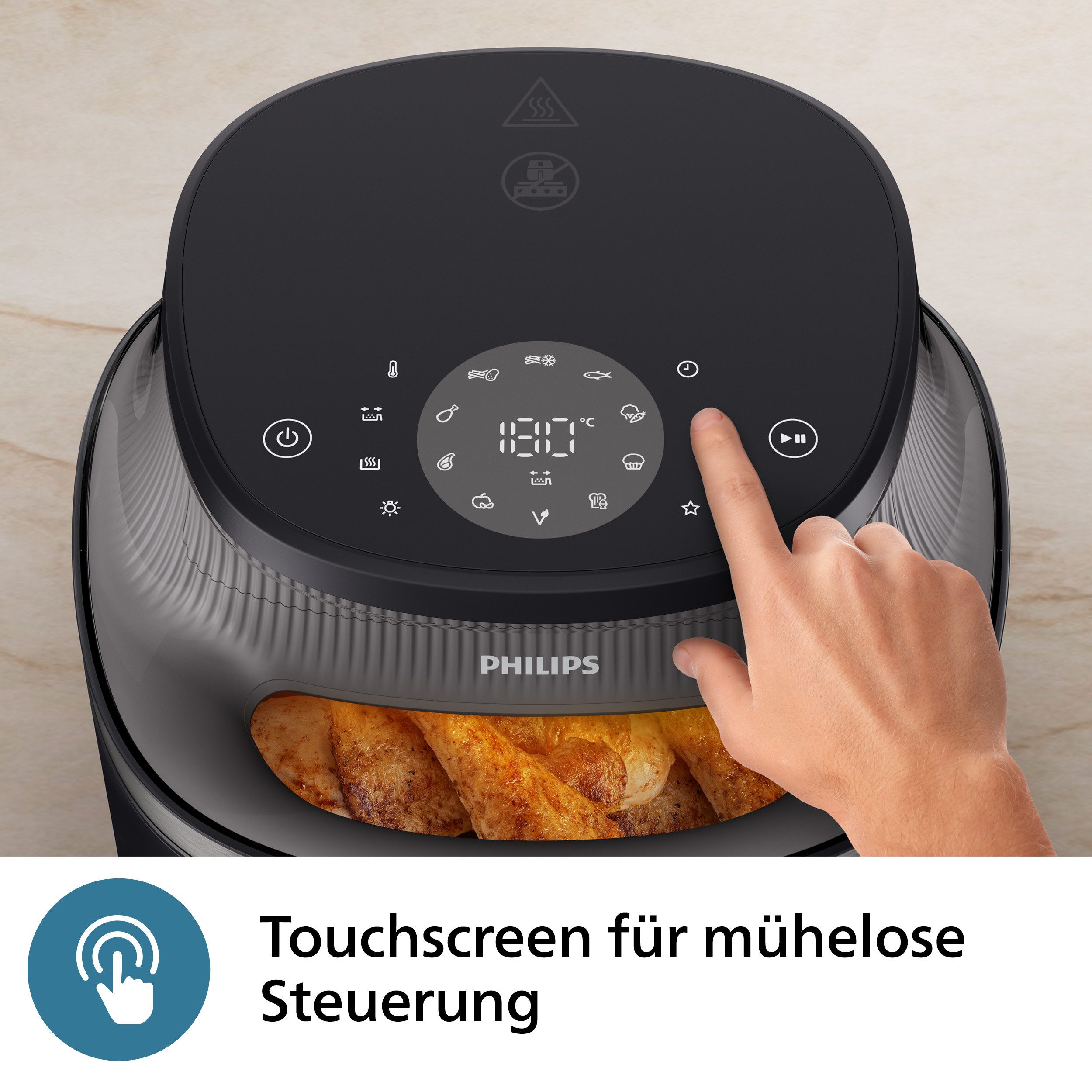 Philips Airfryer 3000 NA332/00, mit 6.2L, Sichtfenster