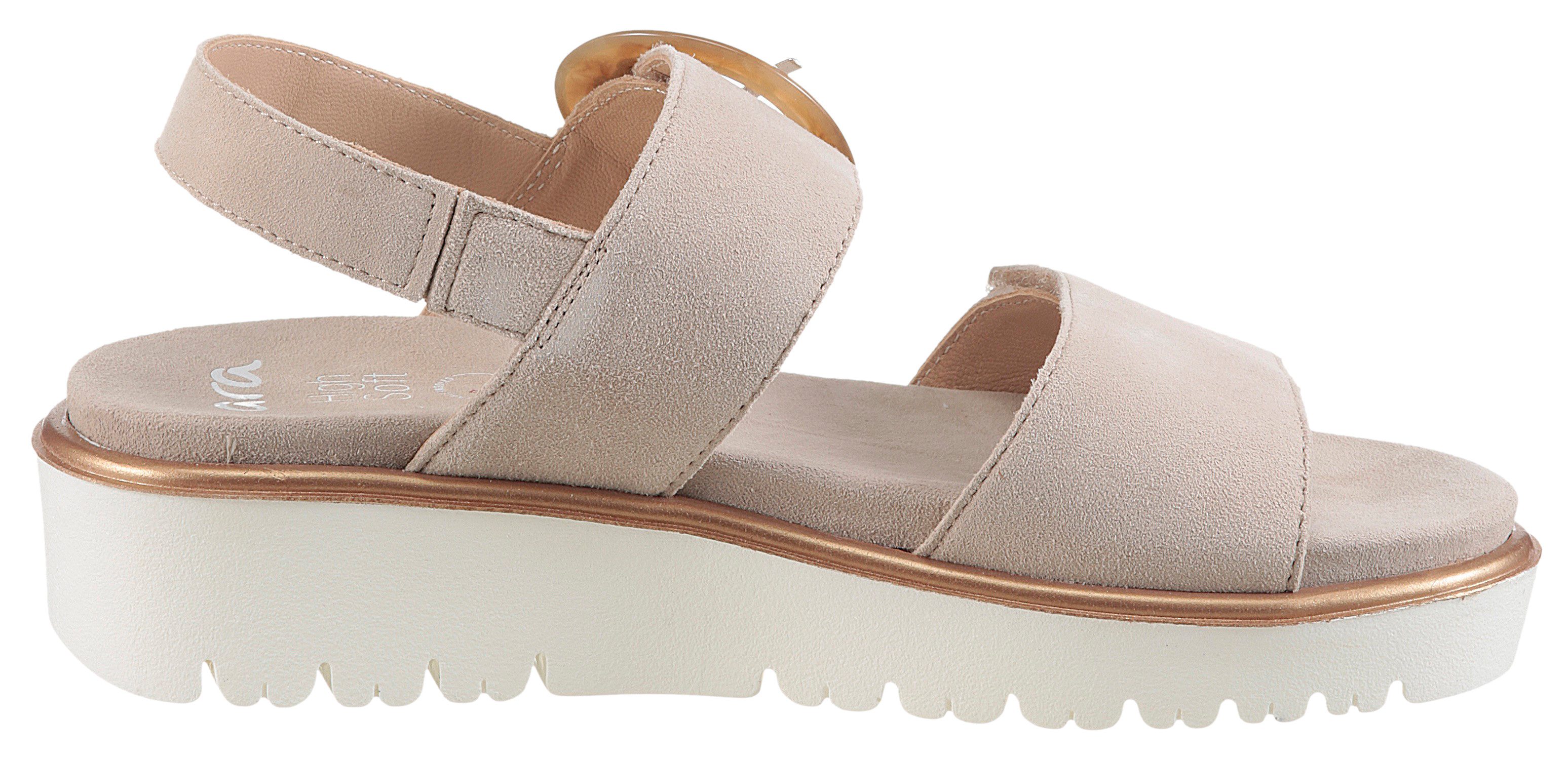 Ara Sandalen Bilbao , zomerschoen, sandaal, plateauhak, met verwisselbaar voetbed, g-breedte