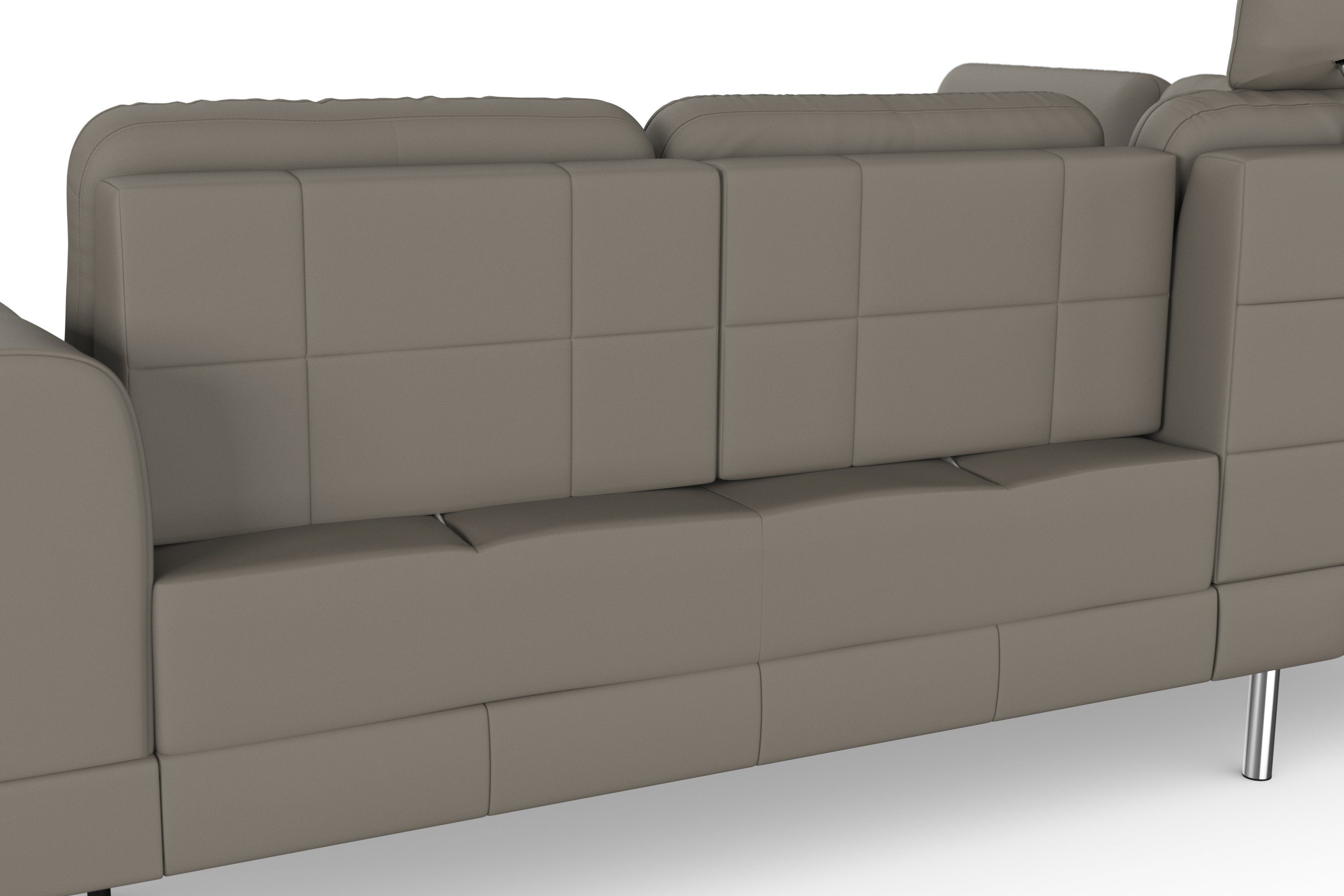 sit&more Hoekbank Bendigo L-vorm inclusief zitdiepteverstelling, bodemvrijheid 15 cm, in 2 pootkleuren