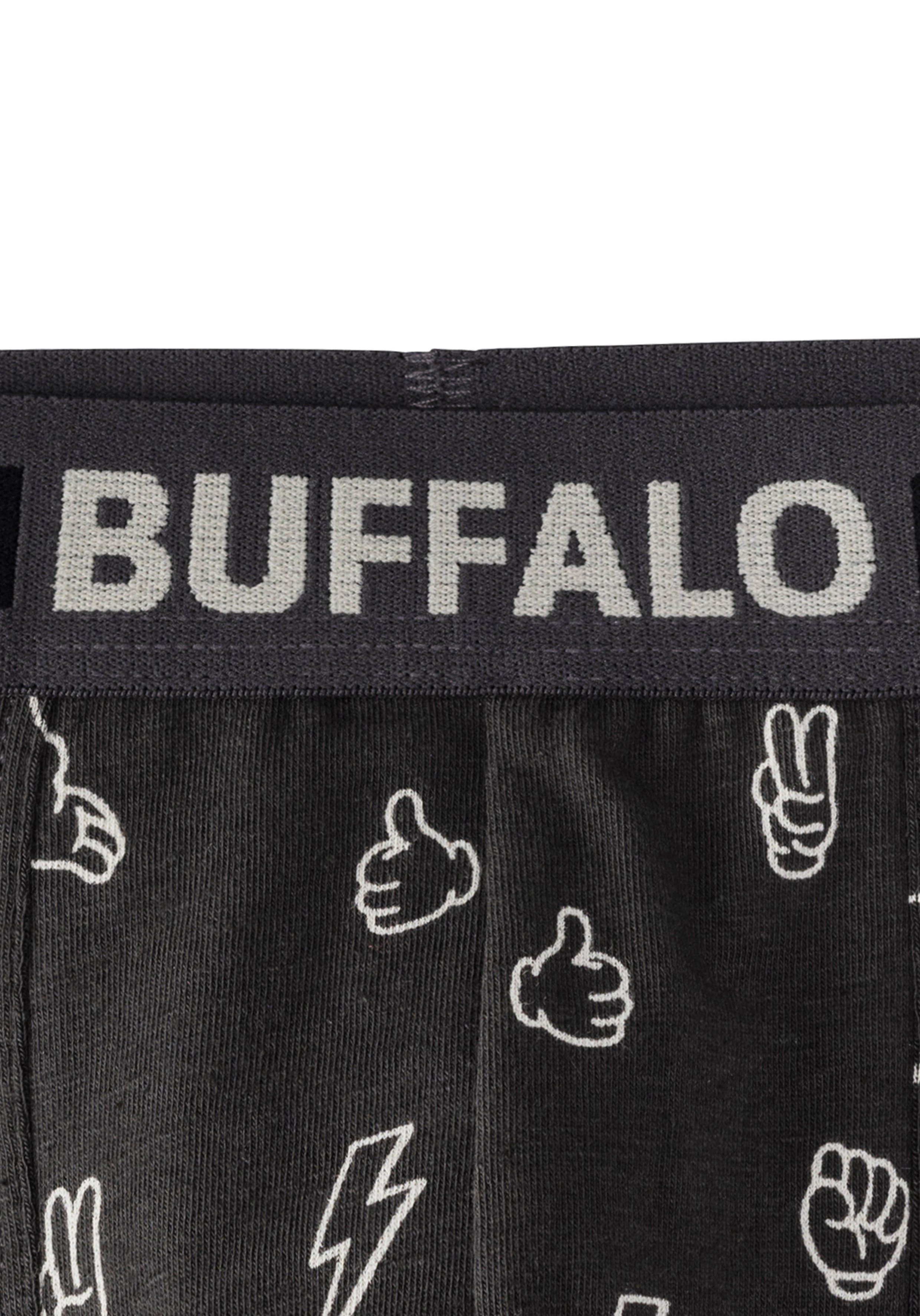 Buffalo Boxershort voor jongens met grappige iconen bedrukt (set, 3 stuks)