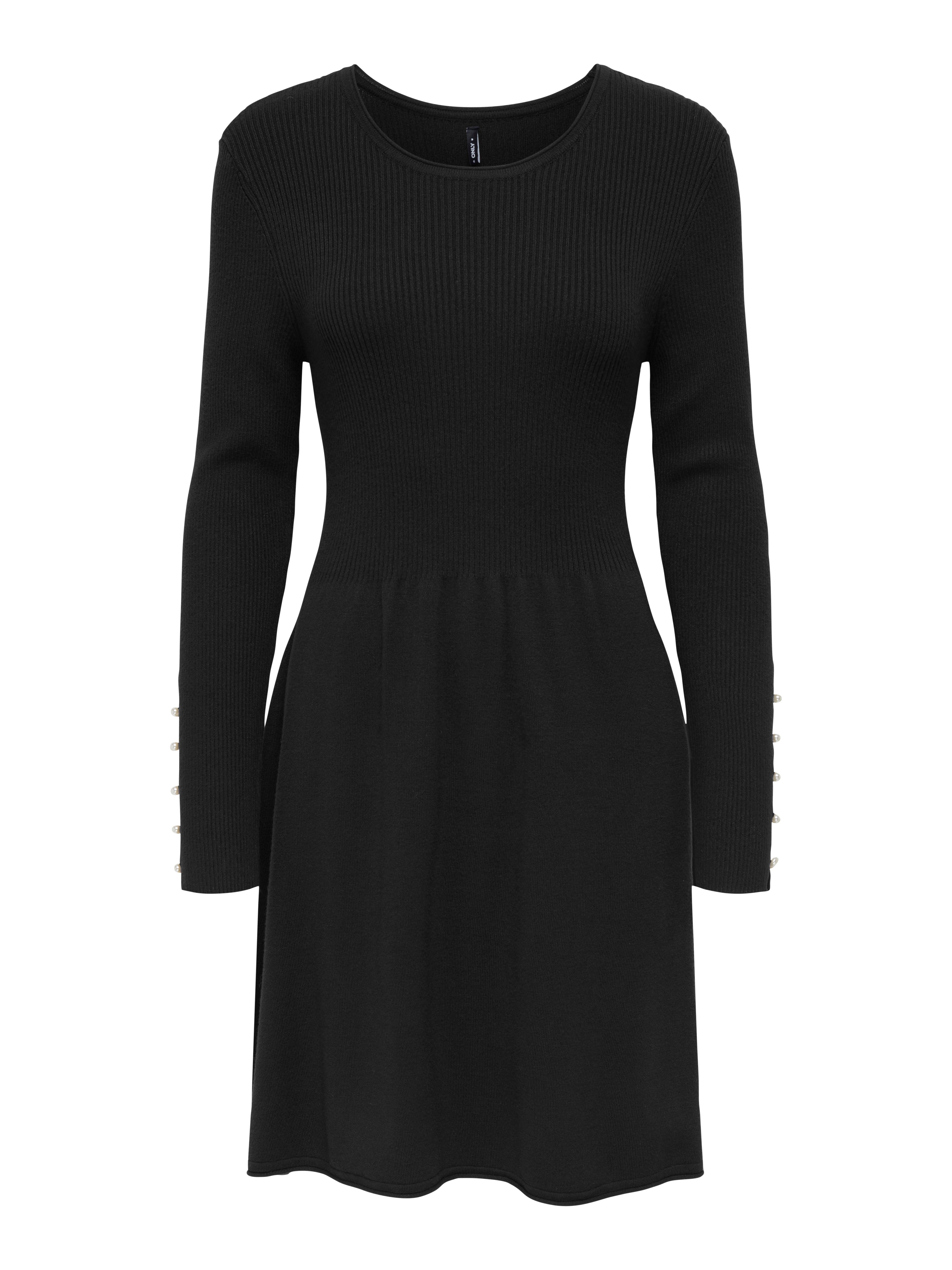 Only Midi-jurk ONLNATASCHA LS PEARL O-NECK DRESS CC KNT