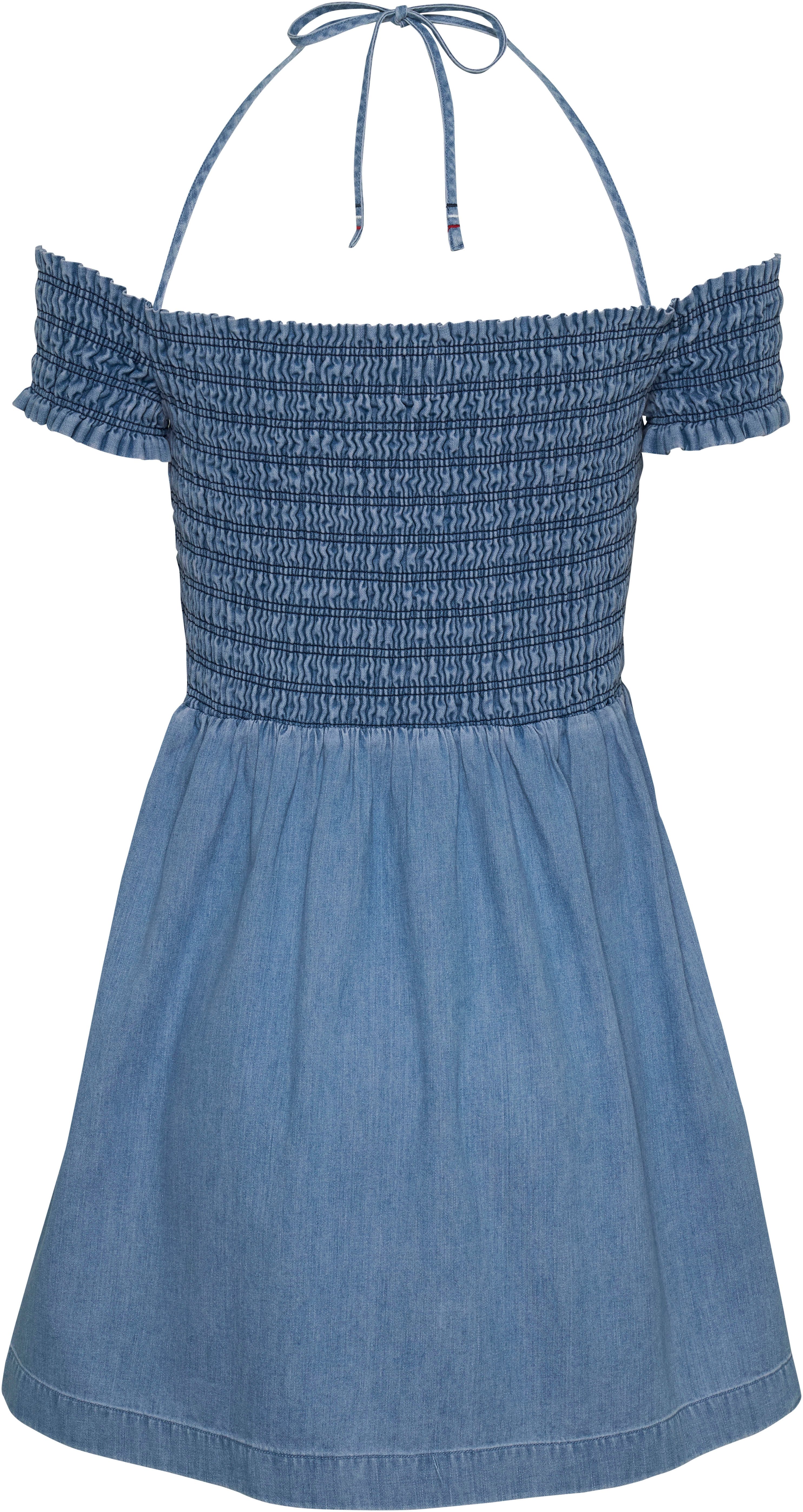 TOMMY JEANS Midi-jurk TJW CHAMBRAY FIT & FLARE DRESS