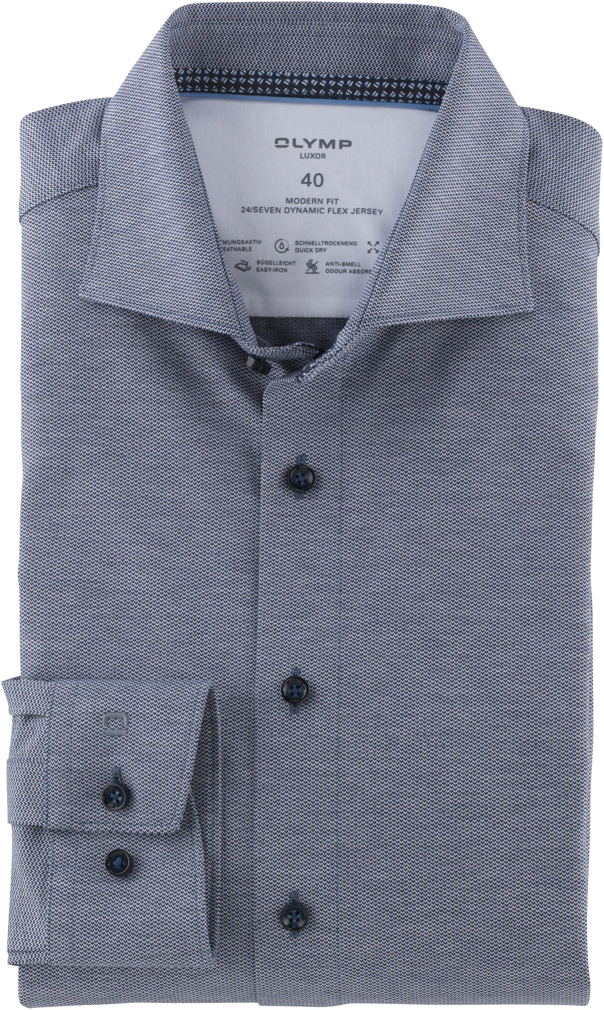 OLYMP Businessoverhemd Luxor modern fit van de 24/7 luxor modern fit-serie heren zakelijke overhemden maat 37 blauw