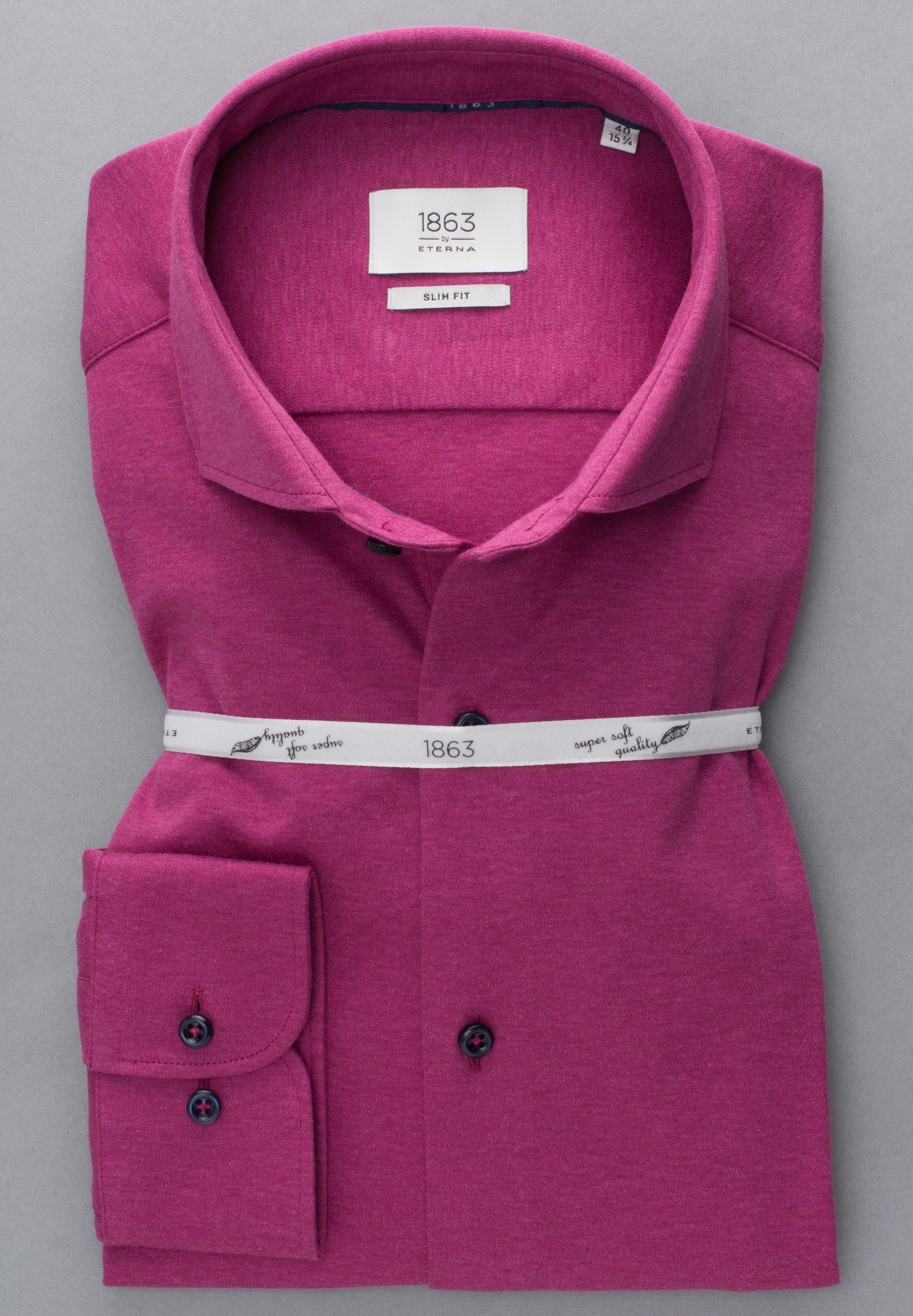 Eterna Overhemd met lange mouwen Slim fit NON IRON (strijkvrij)