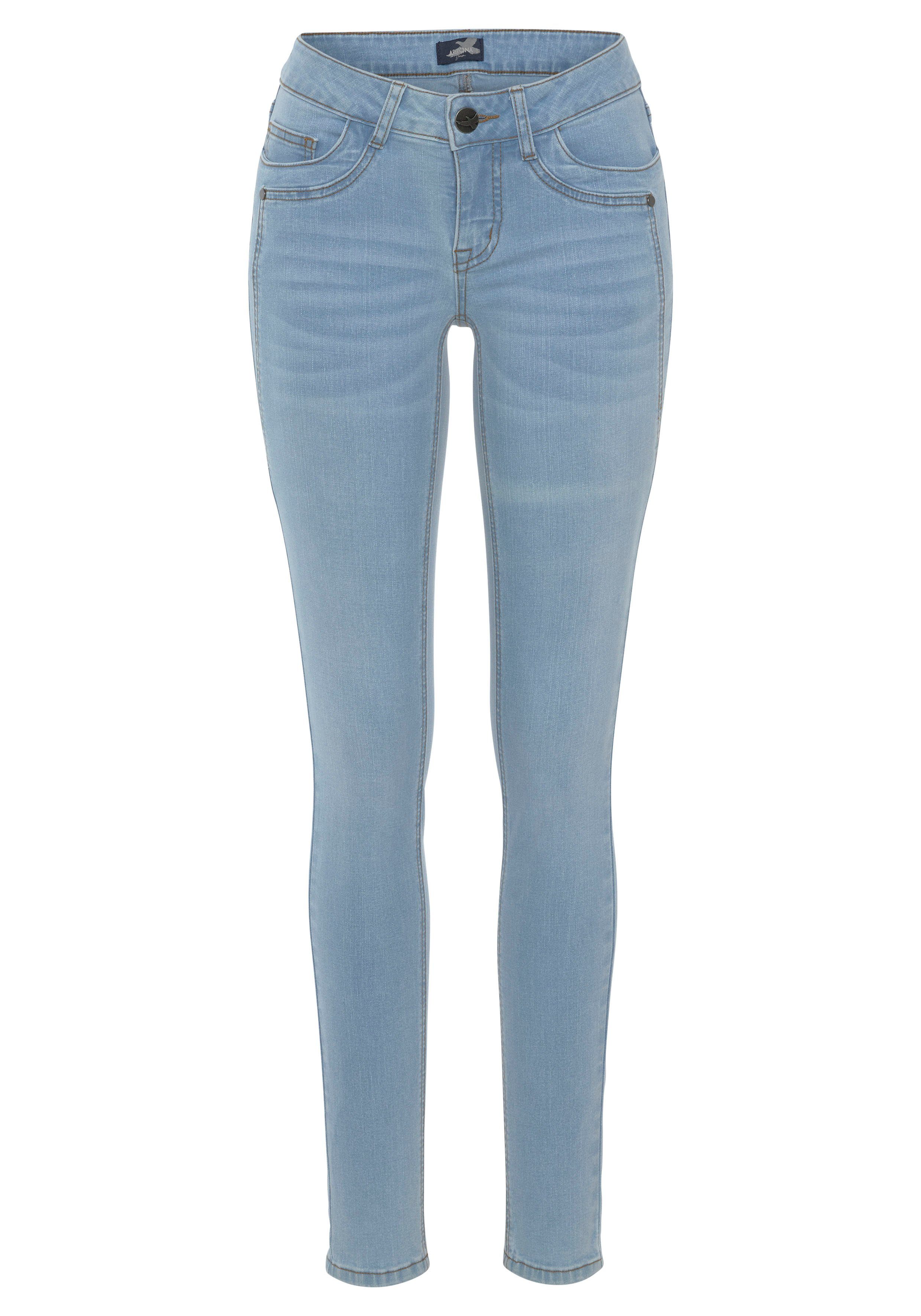 Arizona Skinny fit jeans Met geren extra-strakke been snit, lage taille