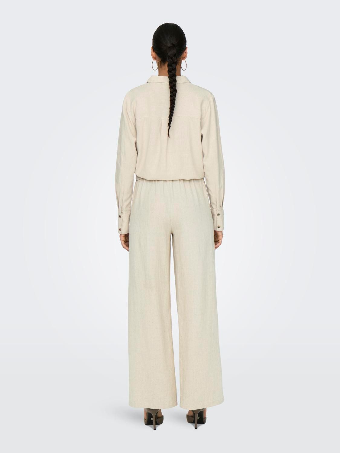 JDY Culotte JDYSAY LINEN HW WIDE PANT WVN NOOS