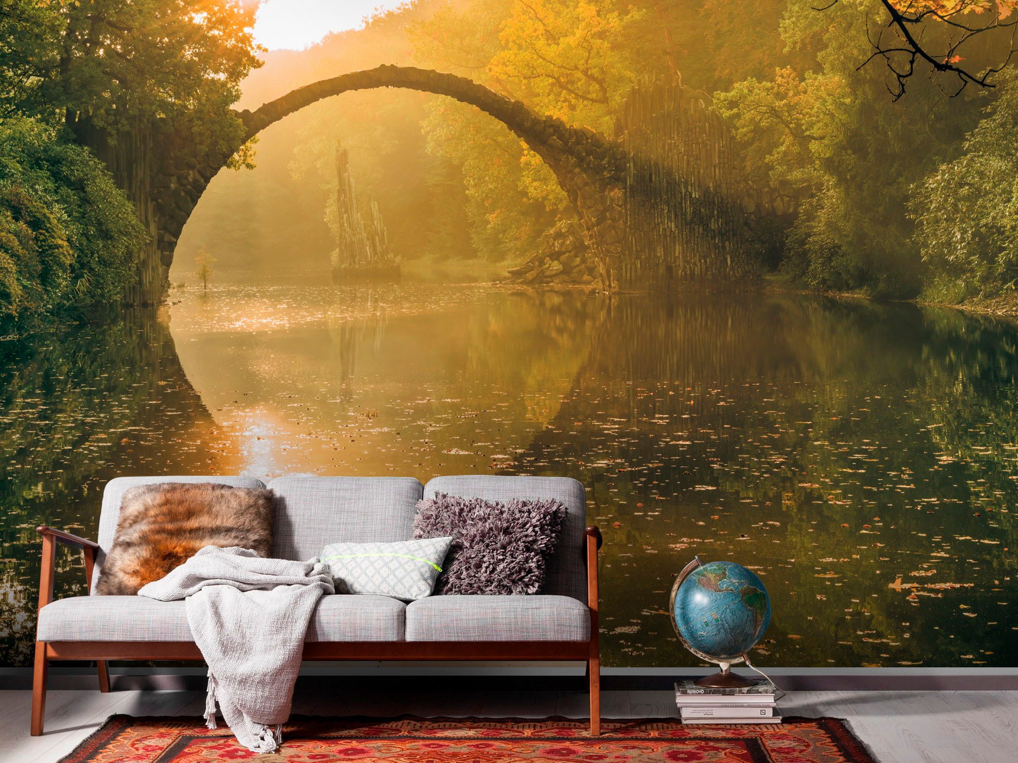 Komar Fotobehang Digitale print vlies - Devil's Bridge - Grootte 400 x 250 cm (1 stuk) zelfklevend behang multicolor