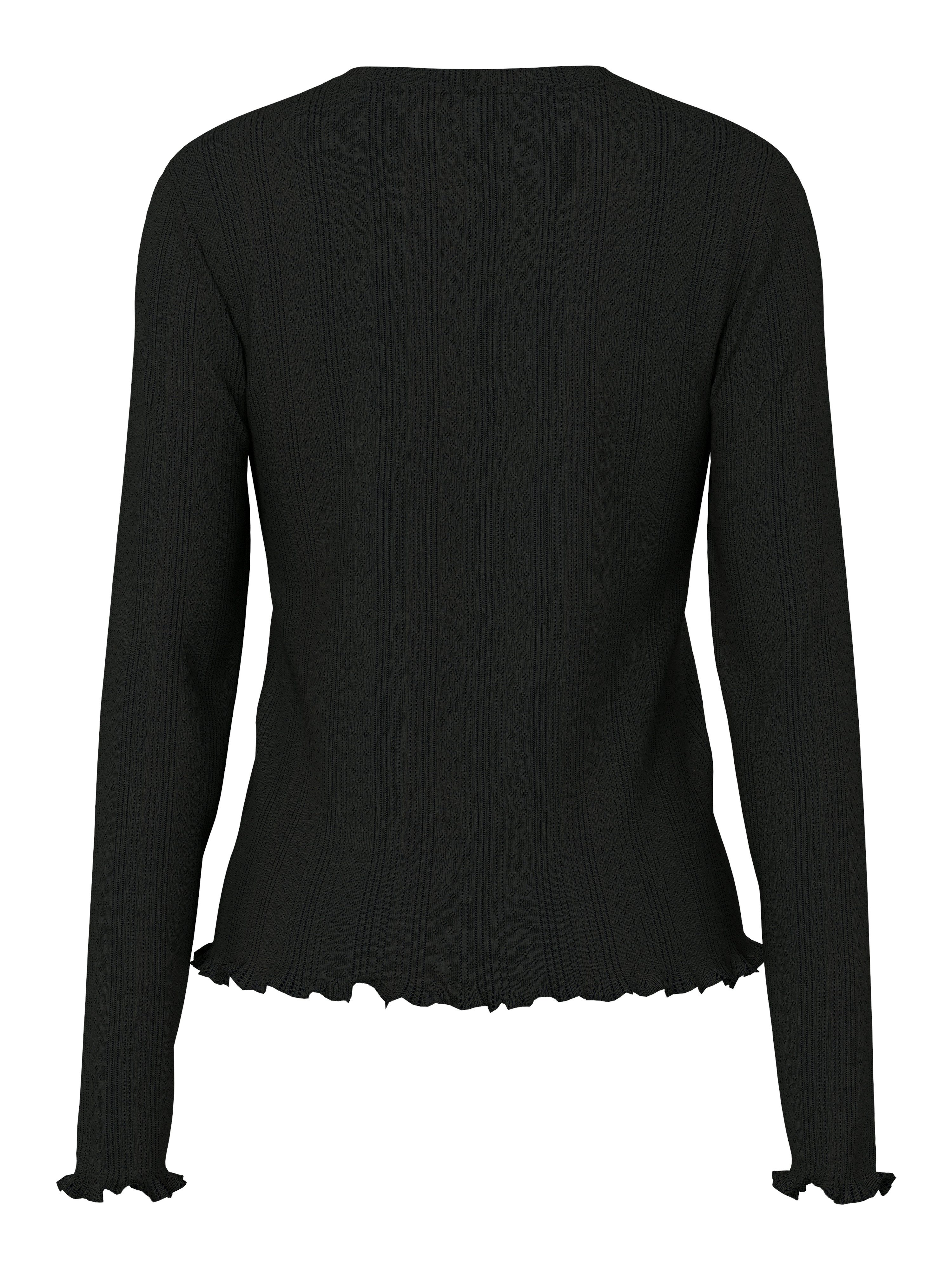 pieces Shirt met lange mouwen PCMARIE LS O-NECK POIN TOP JRS NOOS BC