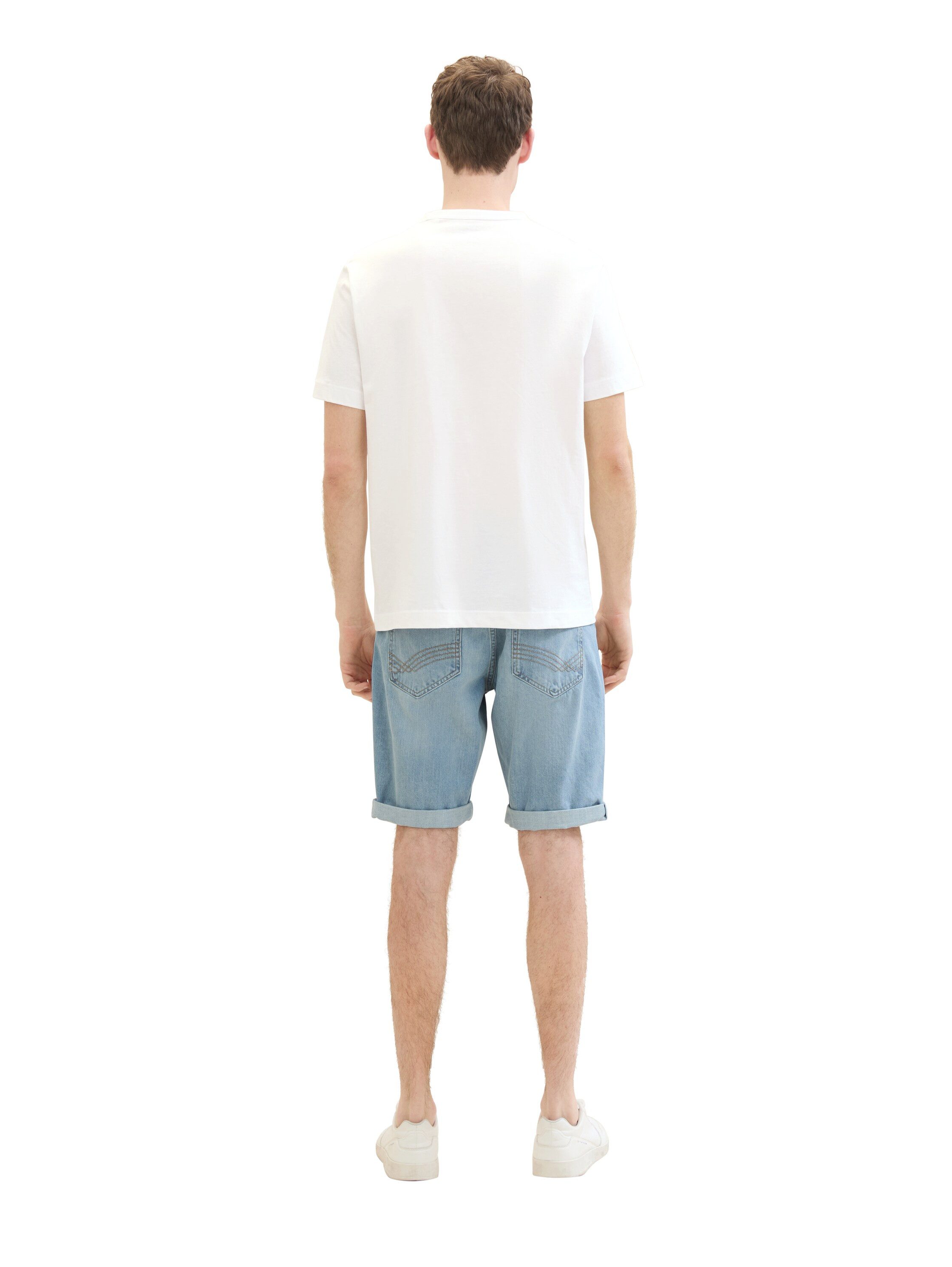 Tom Tailor Jeansbermuda Josh met merklabel