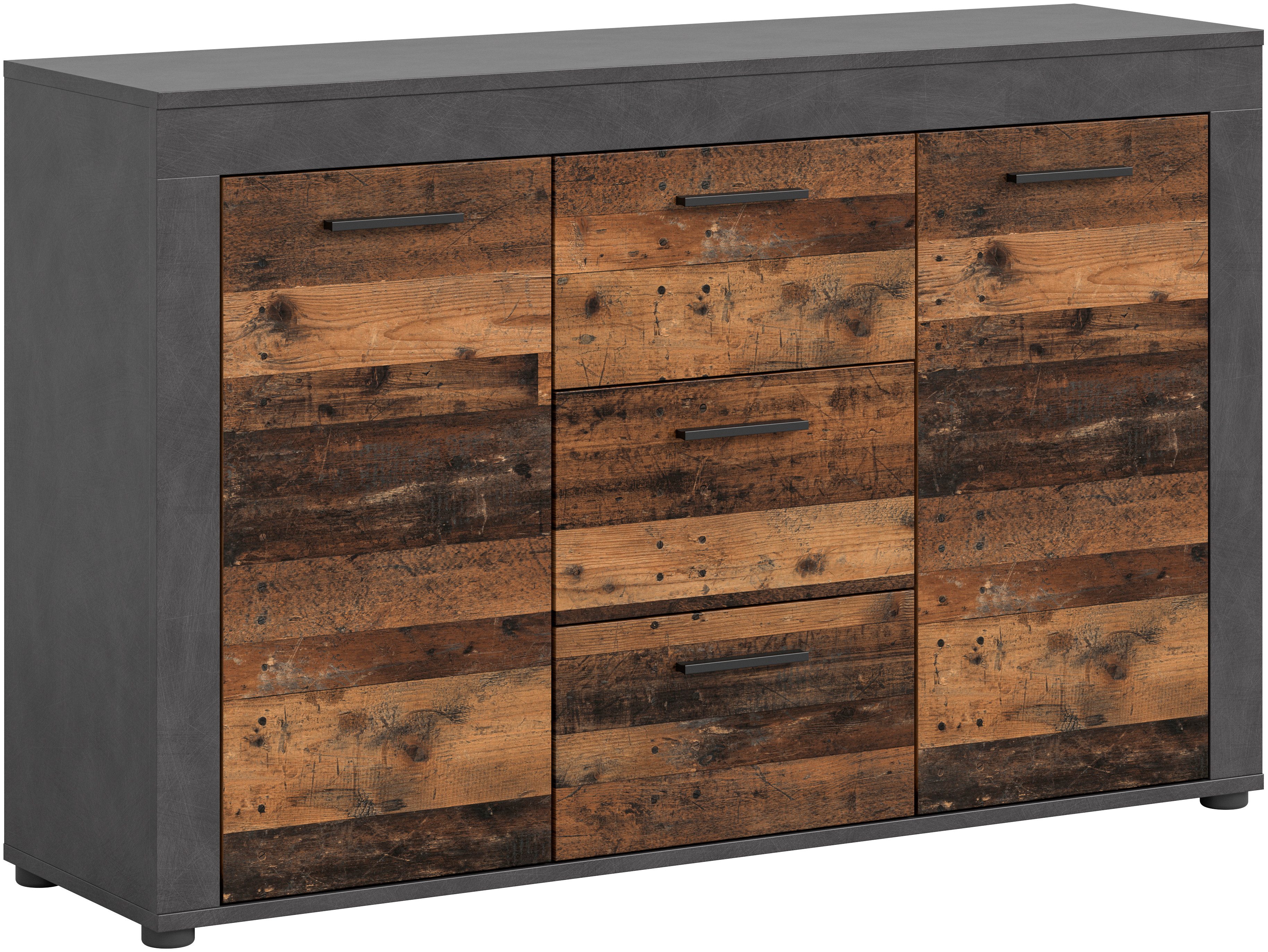 INOSIGN Dressoir Aosta, breedte 125 cm, in verschillende kleuruitvoeringen dressoirs grijs
