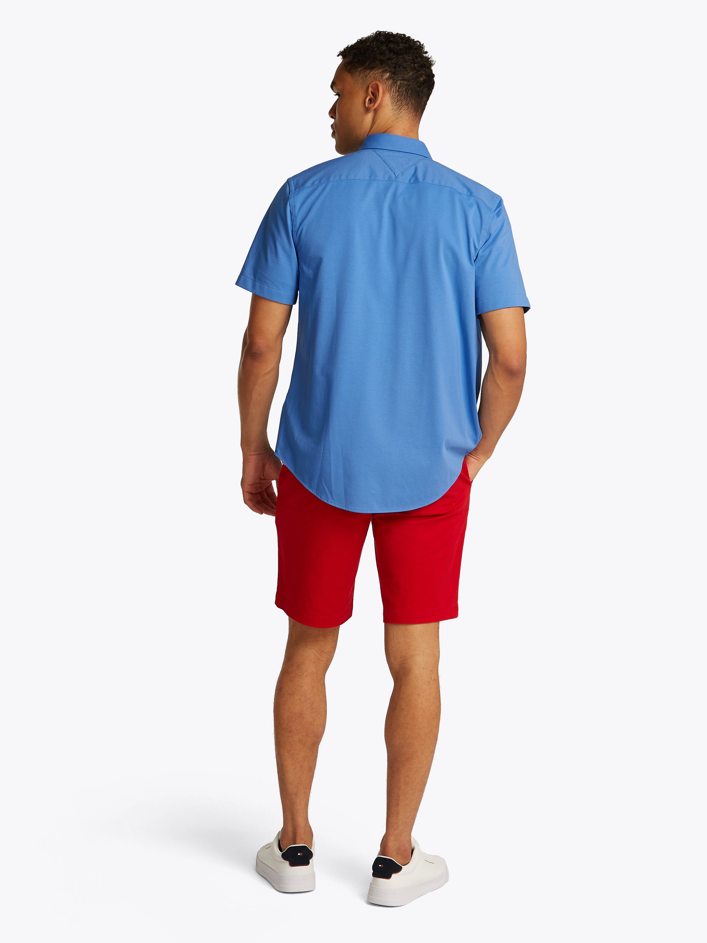 Tommy Hilfiger Overhemd met korte mouwen PERFORMANCE KNIT SOLID SS SHIRT