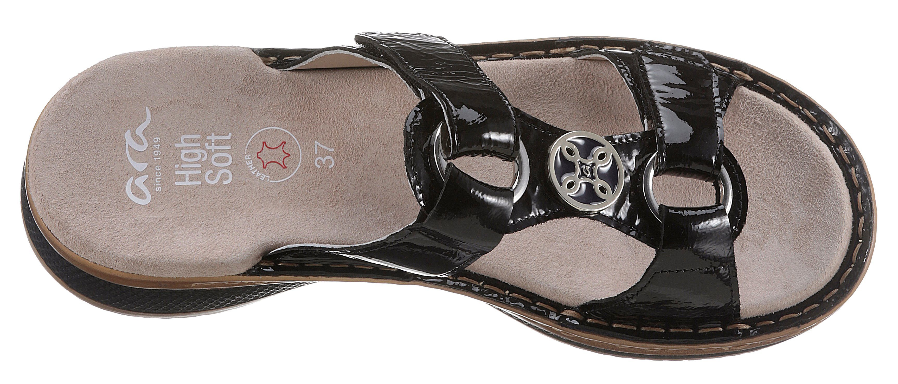 Ara Slippers Hawaï sleehak, zomerschoen, pantoffels met klittenband
