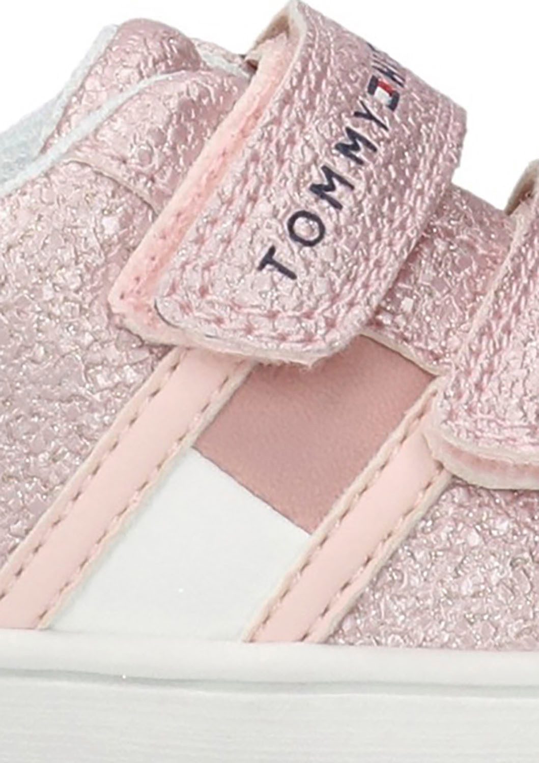 Tommy Hilfiger Sneakers , klittenbandschoen, meisjes schoen met metallic effect