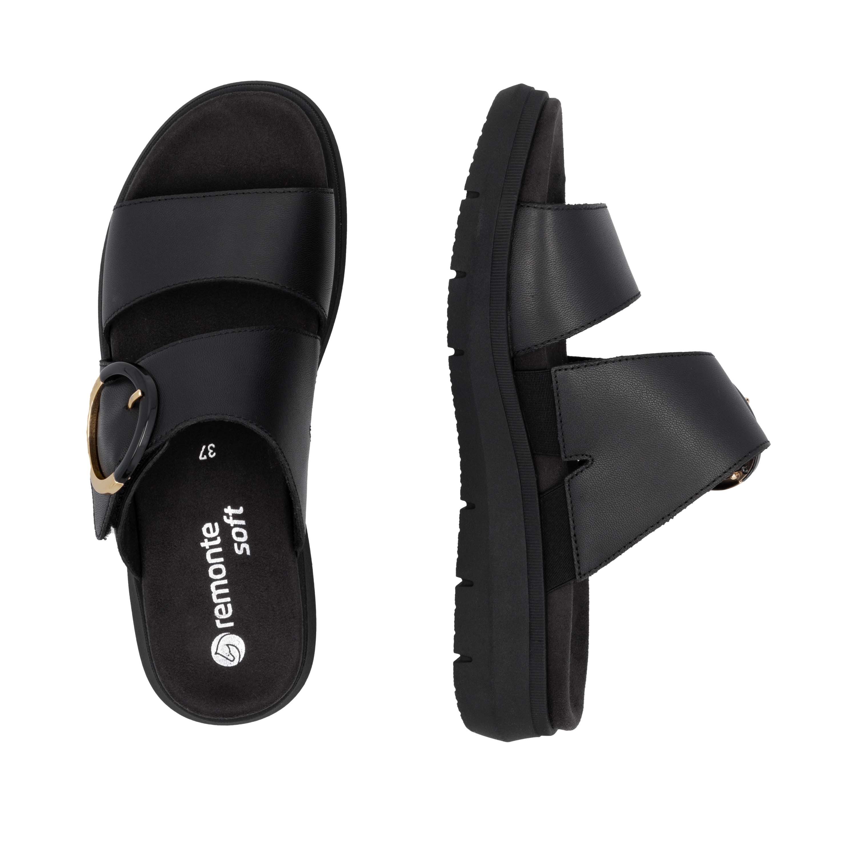 Remonte Slippers , wig hak, zomerschoen, gemaksschoen met klittenband