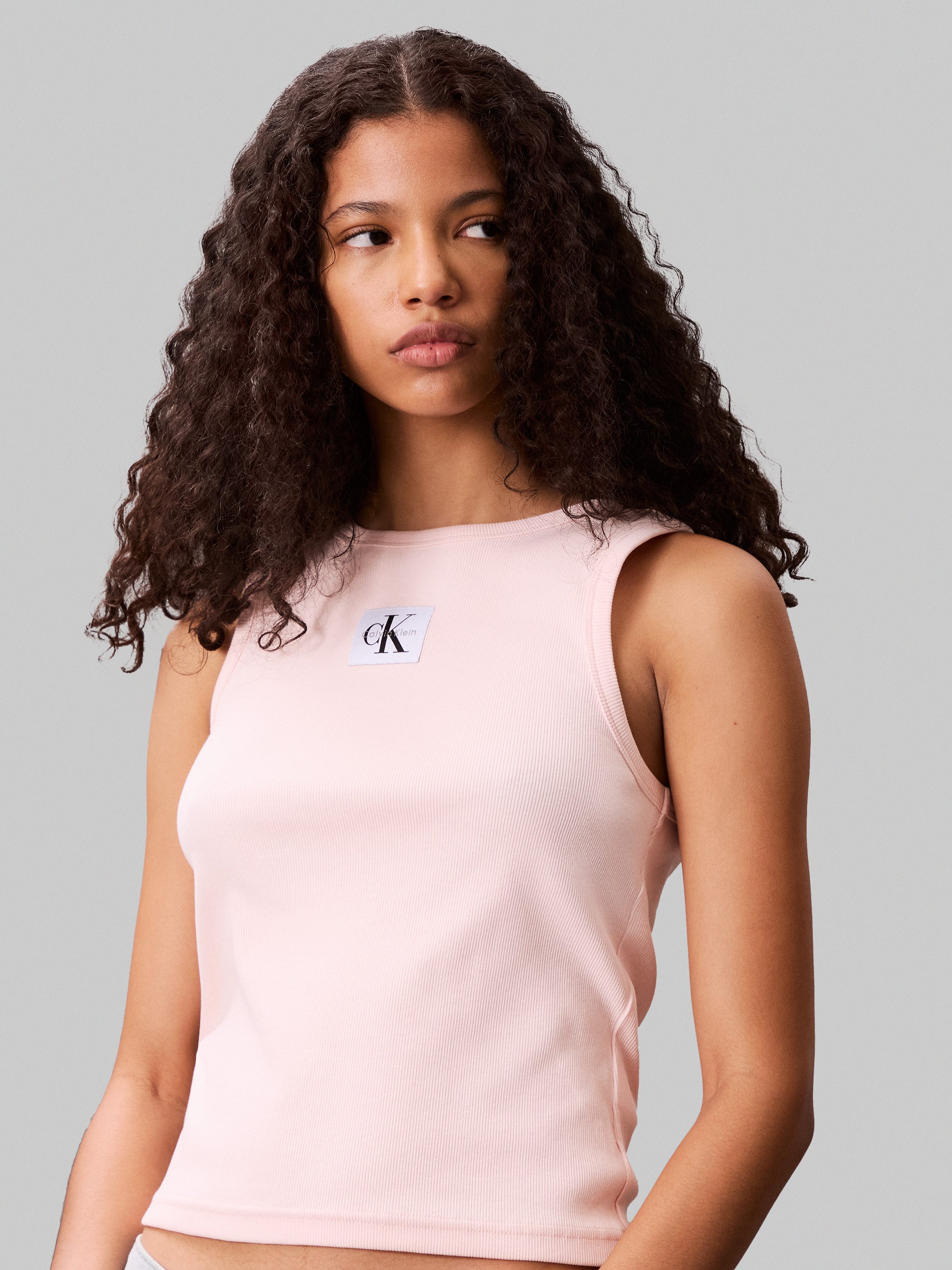 Calvin Klein Tanktop A - WVN LBL 2X2 CTTN