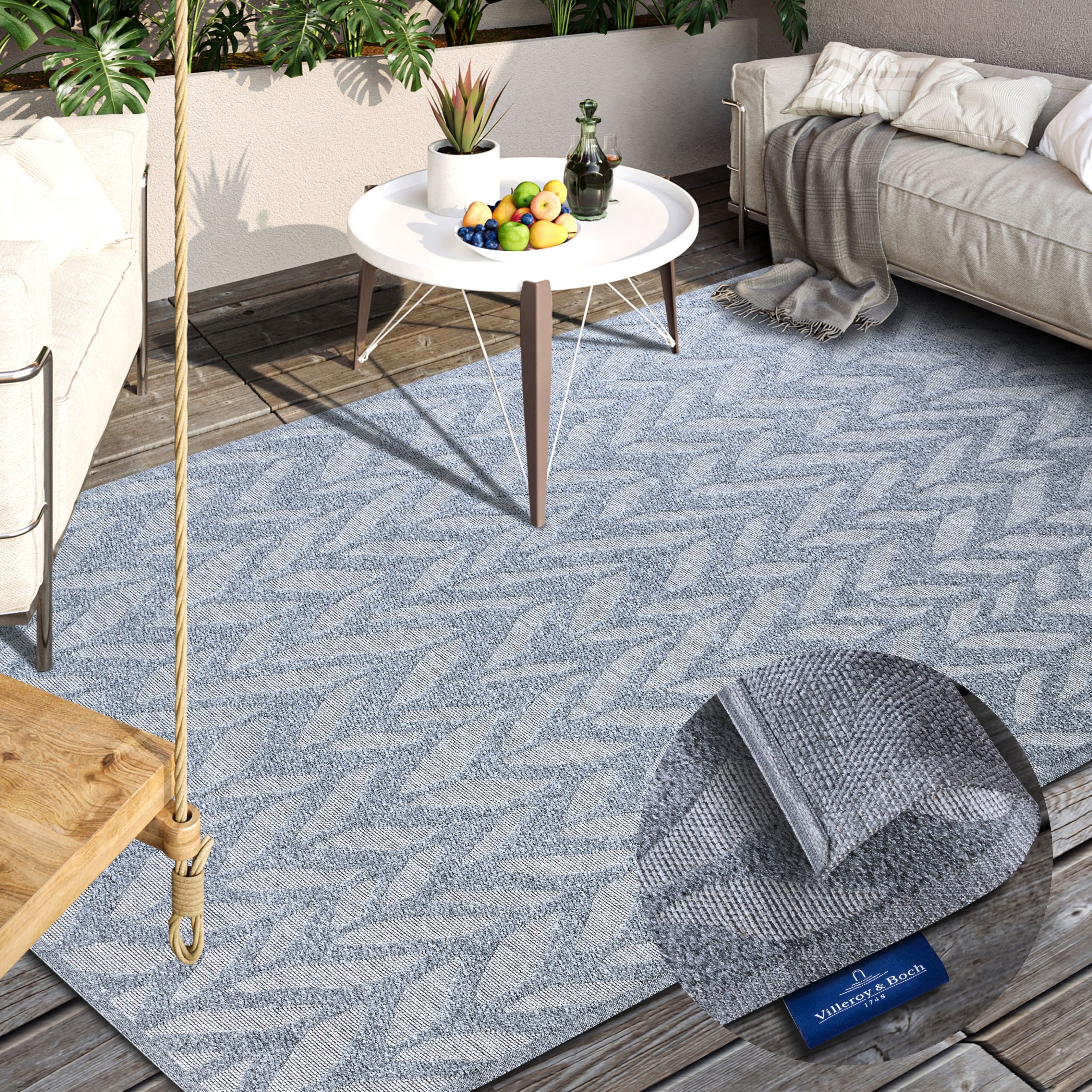 Villeroy & Boch Outdoorkleed Georgette In-& Outdoor, Vlakweefsel, weerbestendig, Terras, Balkon, modern, Trend