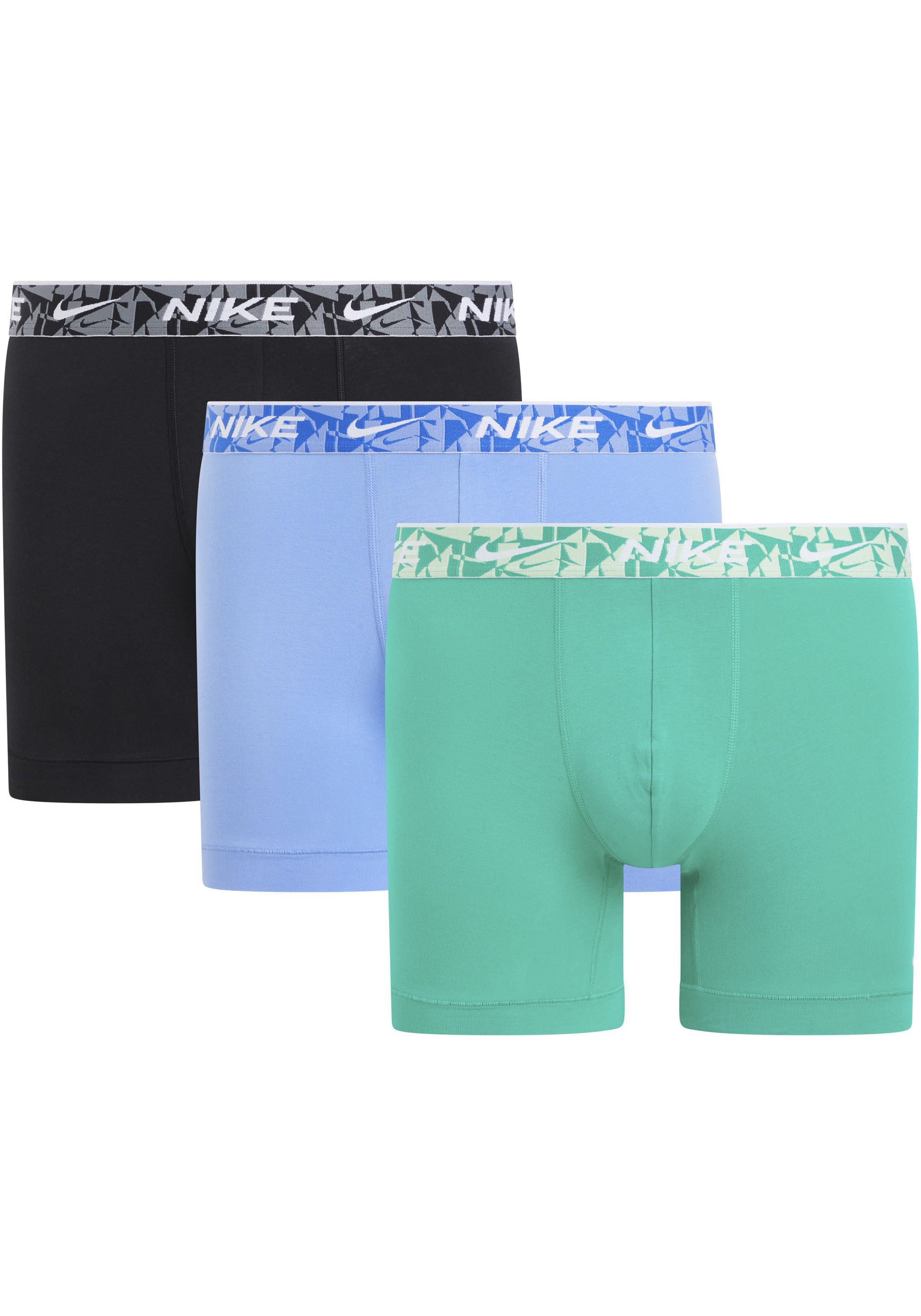 NIKE Underwear Boxershort BOXER BRIEF 3PK met nike logo-elastische band (3 stuks) heren wijde boxershorts maat S (46) multicolor