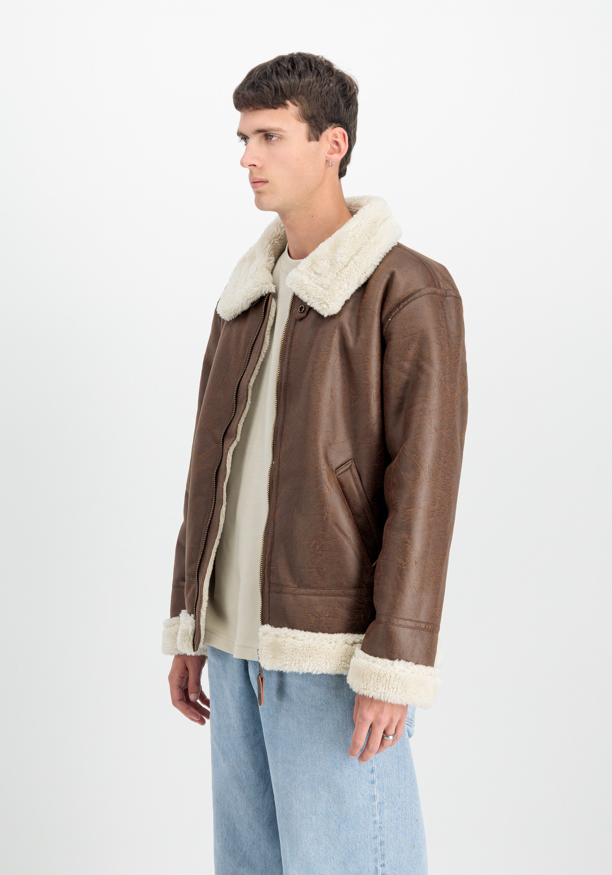 Alpha Industries Leren jack Alpha Industries Men - Bomber Jackets B-3 Faux Leather