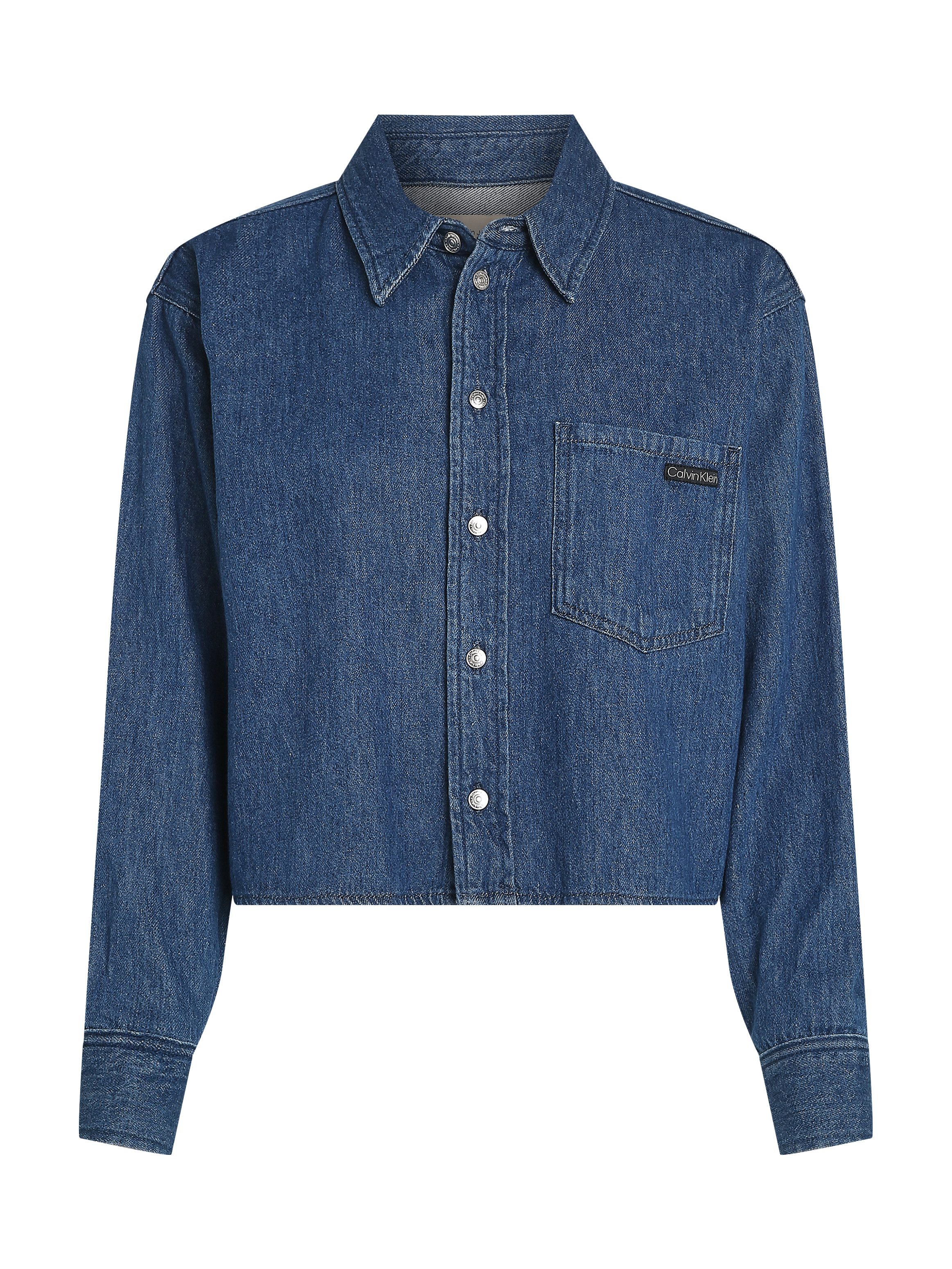 Calvin Klein Jeans blouse CROPPED DAD DENIM SHIRT