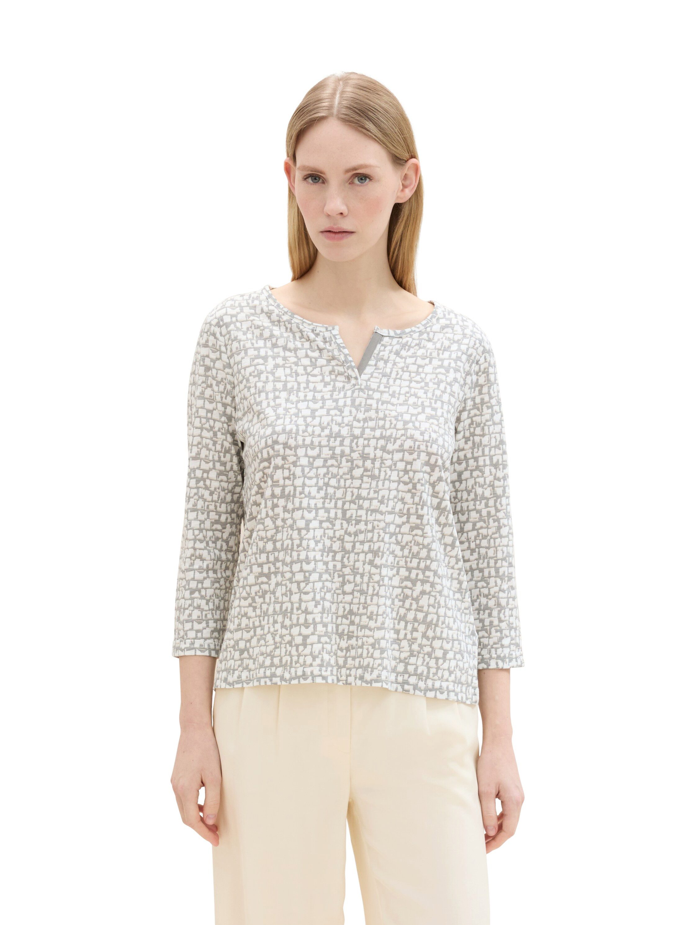 Tom Tailor Henleyshirt met print all-over