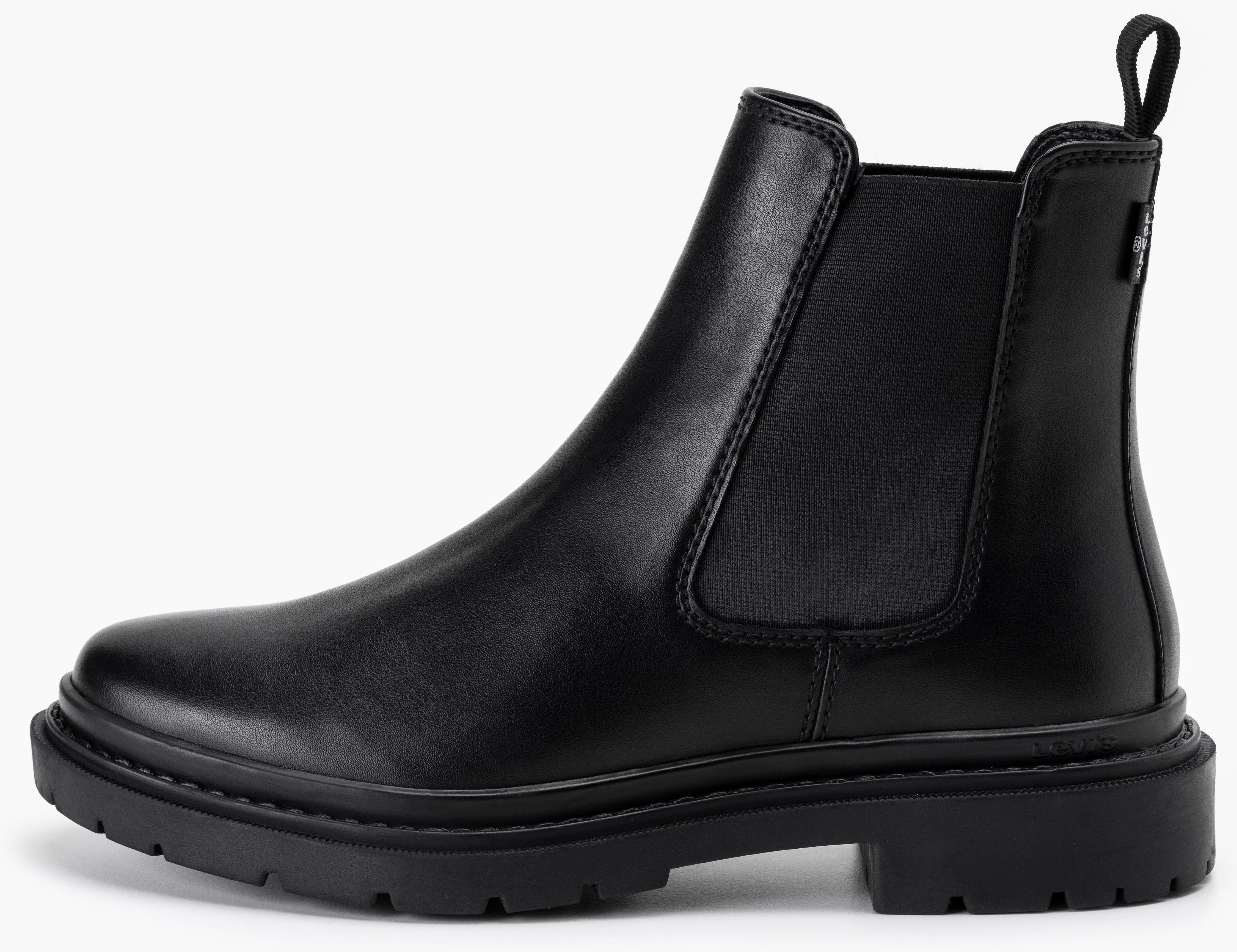 Levi's Chelsea-boots TROOPER CHELSEA hakken enkellaars zakelijke schoen met stretchinzet