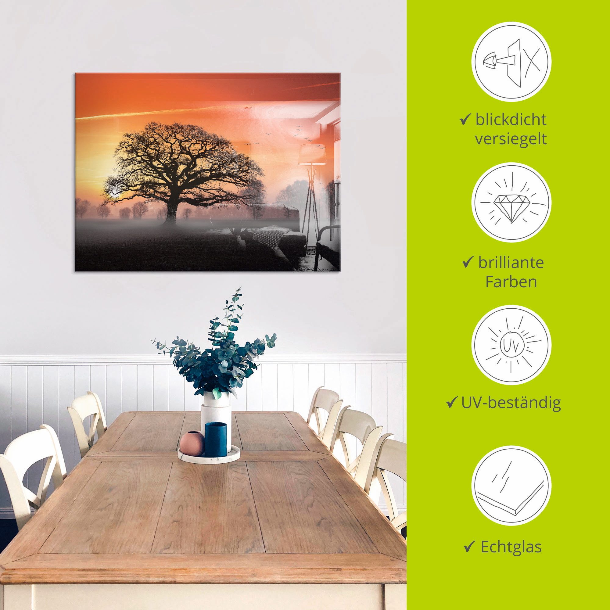 Artland Print op glas Filigraan en meer... in verschillende maten