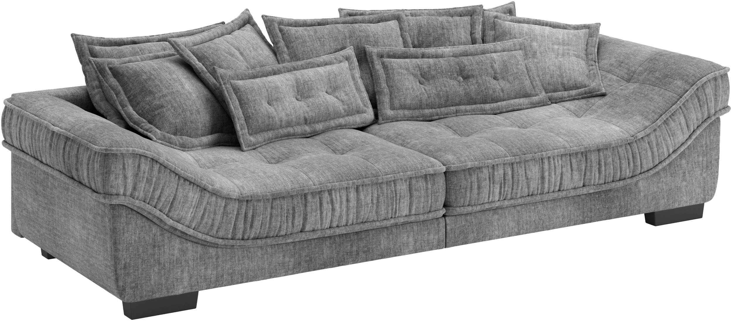 Mr. Couch Megabank Diwan II DuraFlex DuraFlex koudschuim bekleding, tot 140 kg, 4 bekledingskwaliteiten grijs, xxl banken, 300 cm
