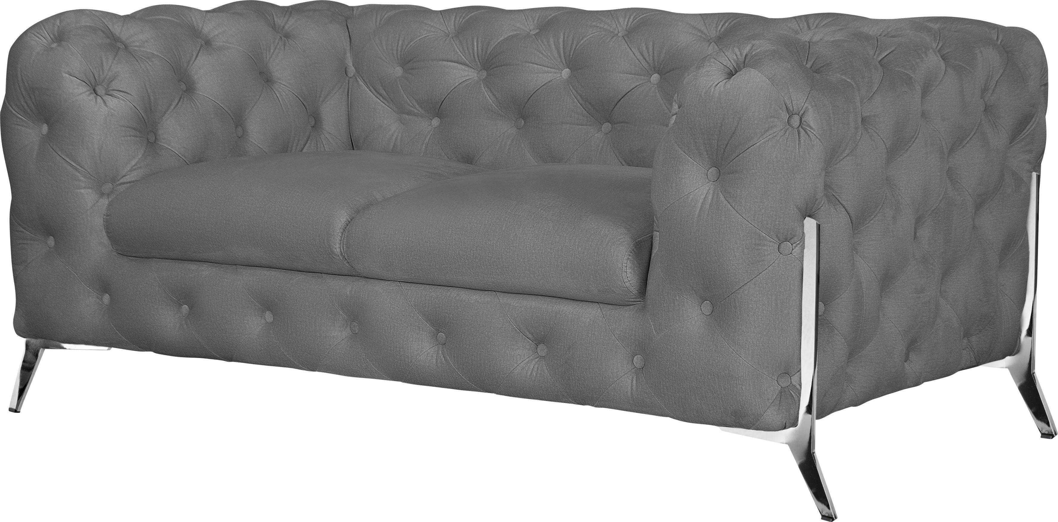 Leonique Chesterfield-bank Amaury luxueuze capitonnage, moderne chesterfield look, kleur van de poten ter keuze