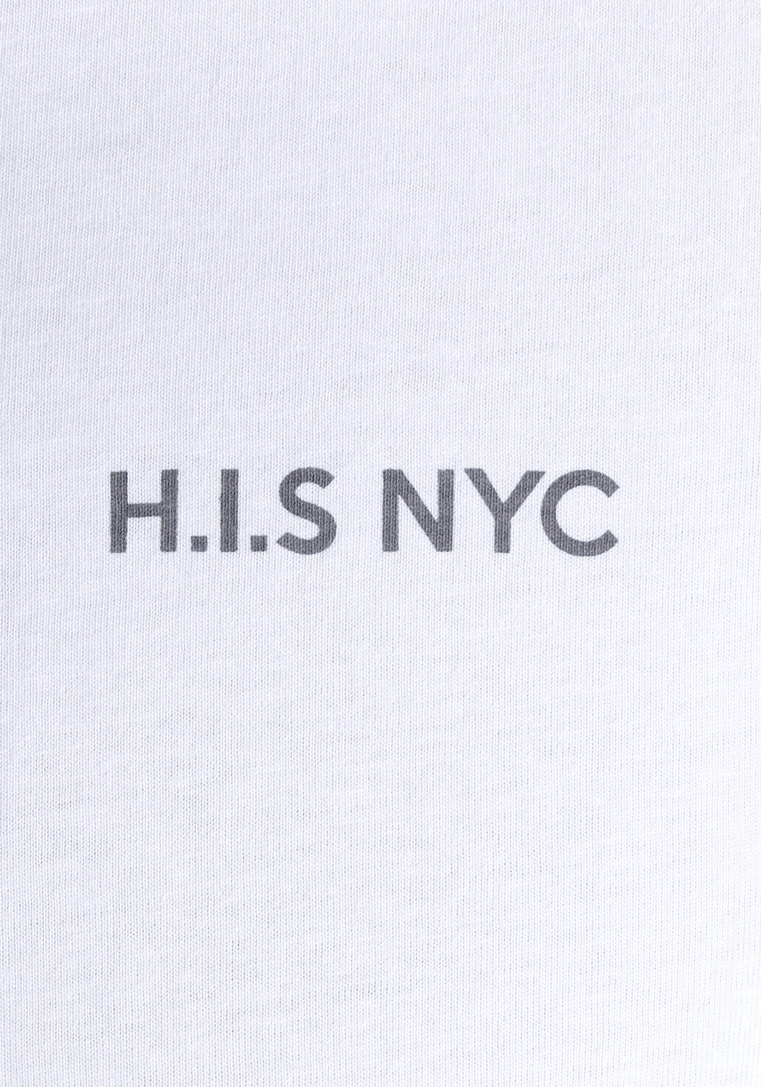 H.I.S Shirt met V-hals Korte mouwen, slim fit, van katoen (Set van 3)