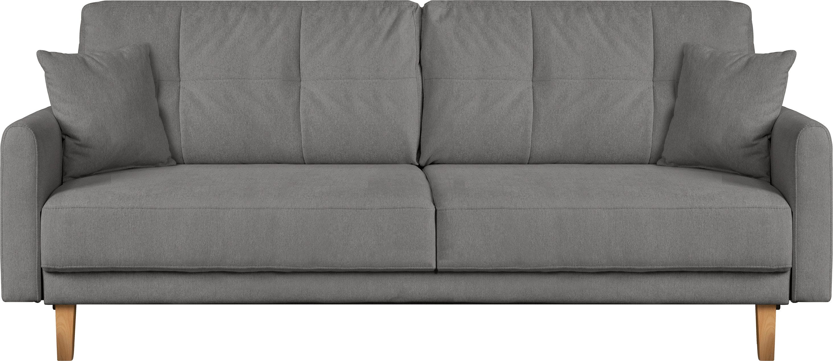 Home affaire 2-zitsbank TRIPLO met golfsysteem, afmetingen B/D/H: 165/100/89 cm Bank met stiksel in het ruggebied, incl. rugkussen en sierkussen