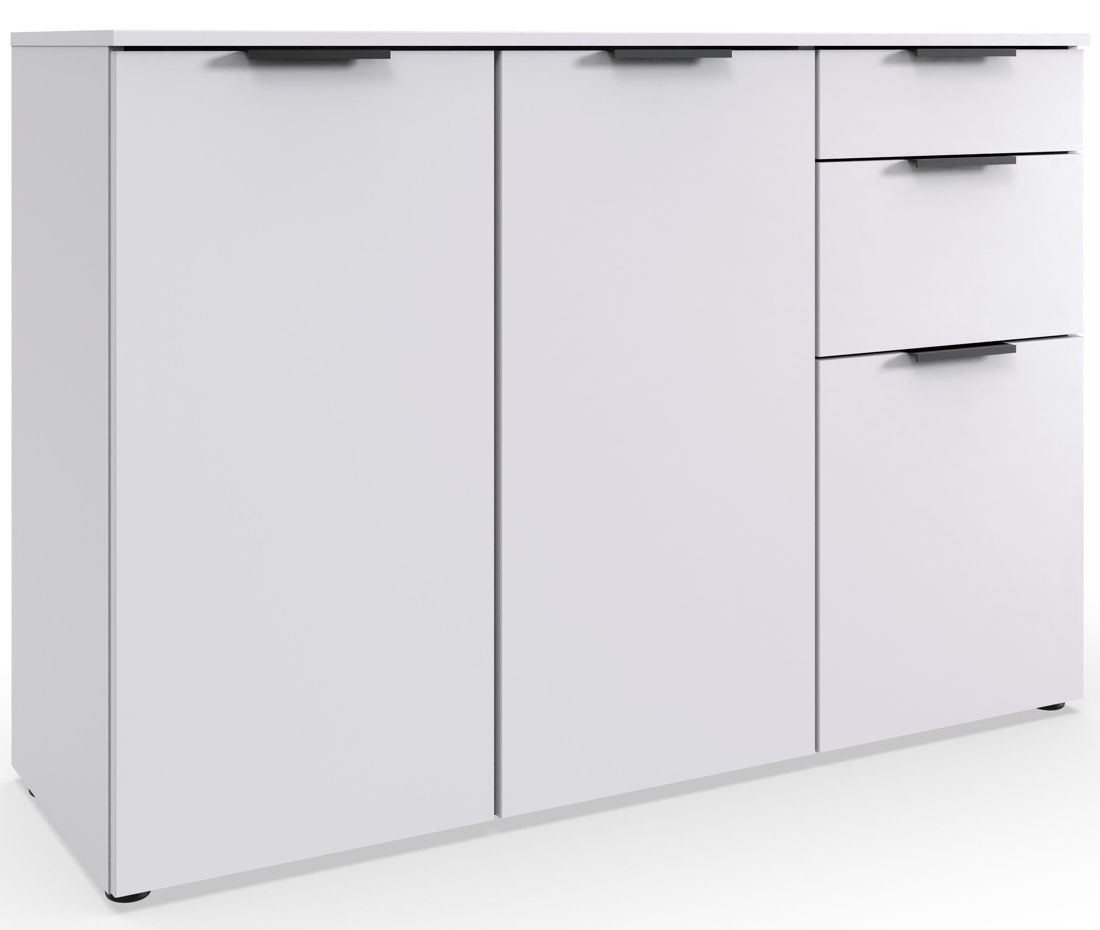 wimex kast met laden en deuren level by fresh to go 3-deurs met 2 laden, soft-close functie, 122 cm breed, 84 cm hoog