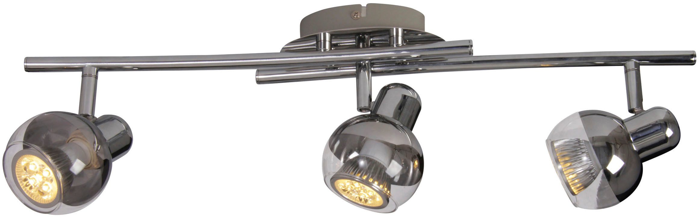 näve Plafondspotje Boccia 1-lamps, glas in amber d: 23,5cm, toevoerkabel 150cm zwart, e27 excl. lichtbron (1 stuk)