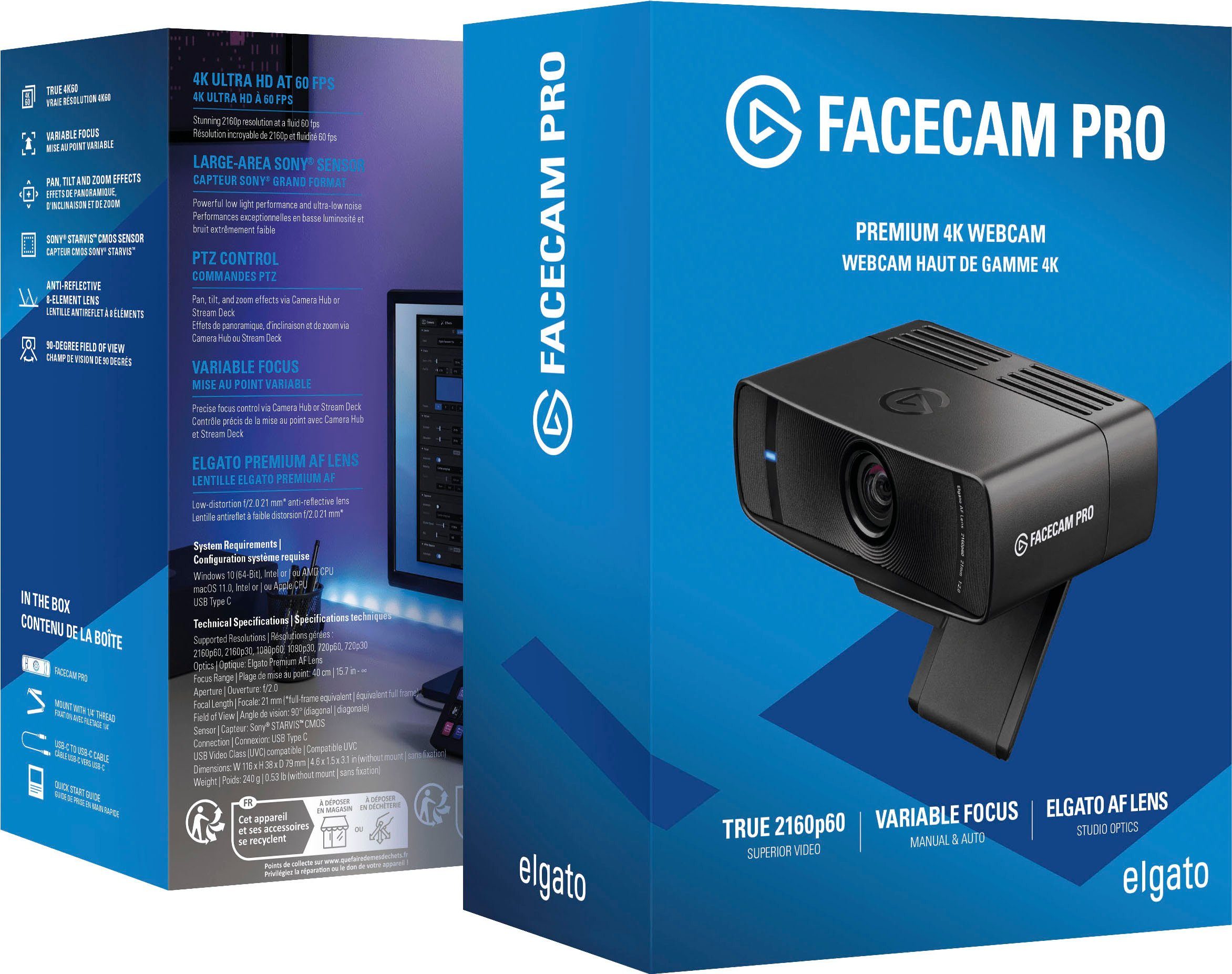 Elgato Webcam Facecam pro 4k streaming camera