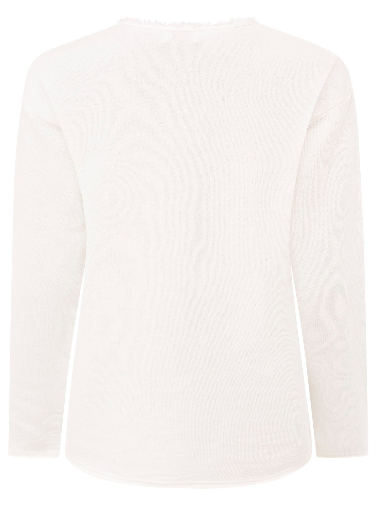 Zwillingsherz Sweater "Sea Sand Sun" Met grote flock-opschrift in opvallende kleur