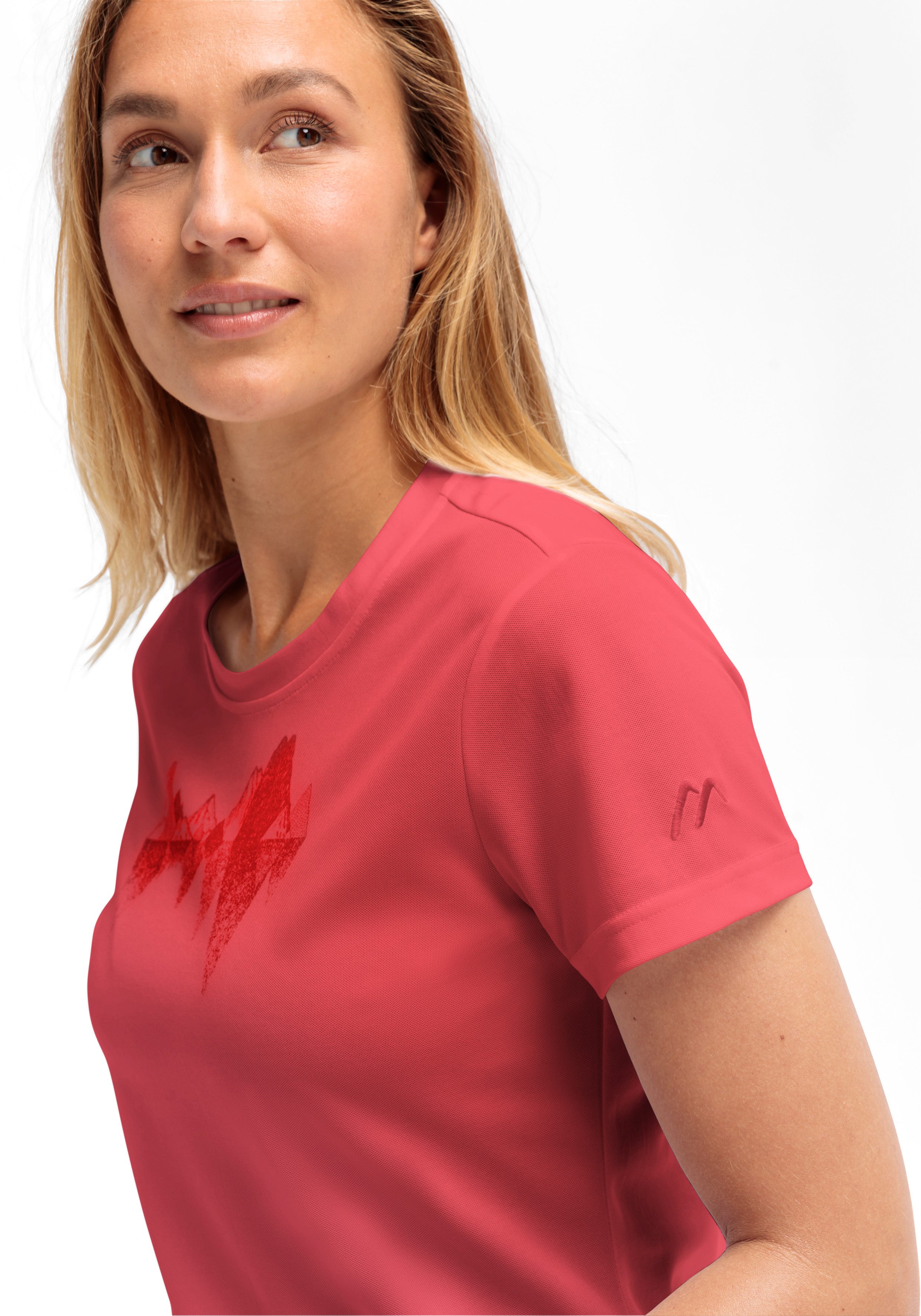 Maier Sports T-shirt Tilia Pique W Dames functioneel shirt, vrijetijdsshirt met print