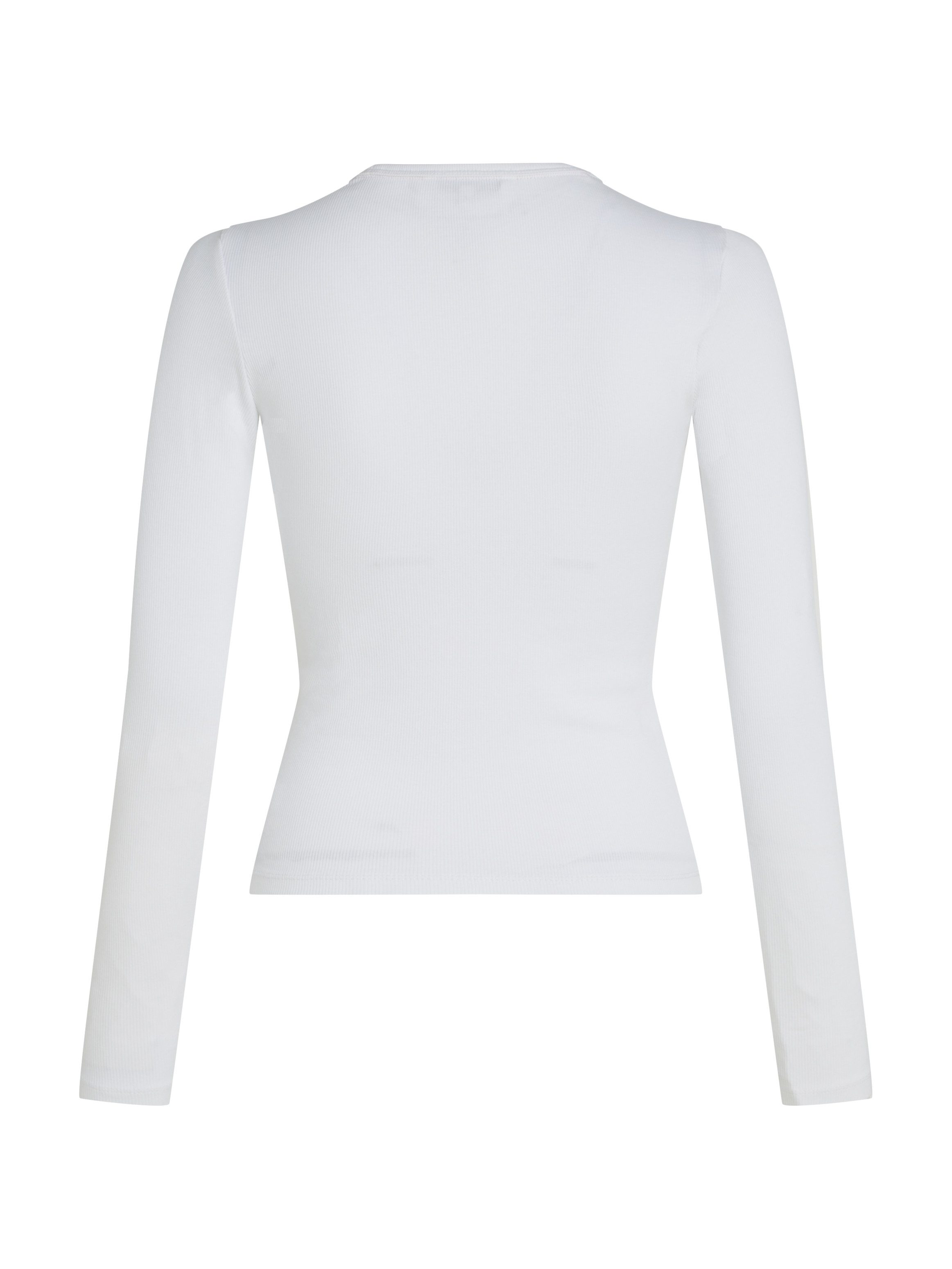 TOMMY JEANS Shirt met lange mouwen Slim Essential Rib Longsleeve Rippshirt