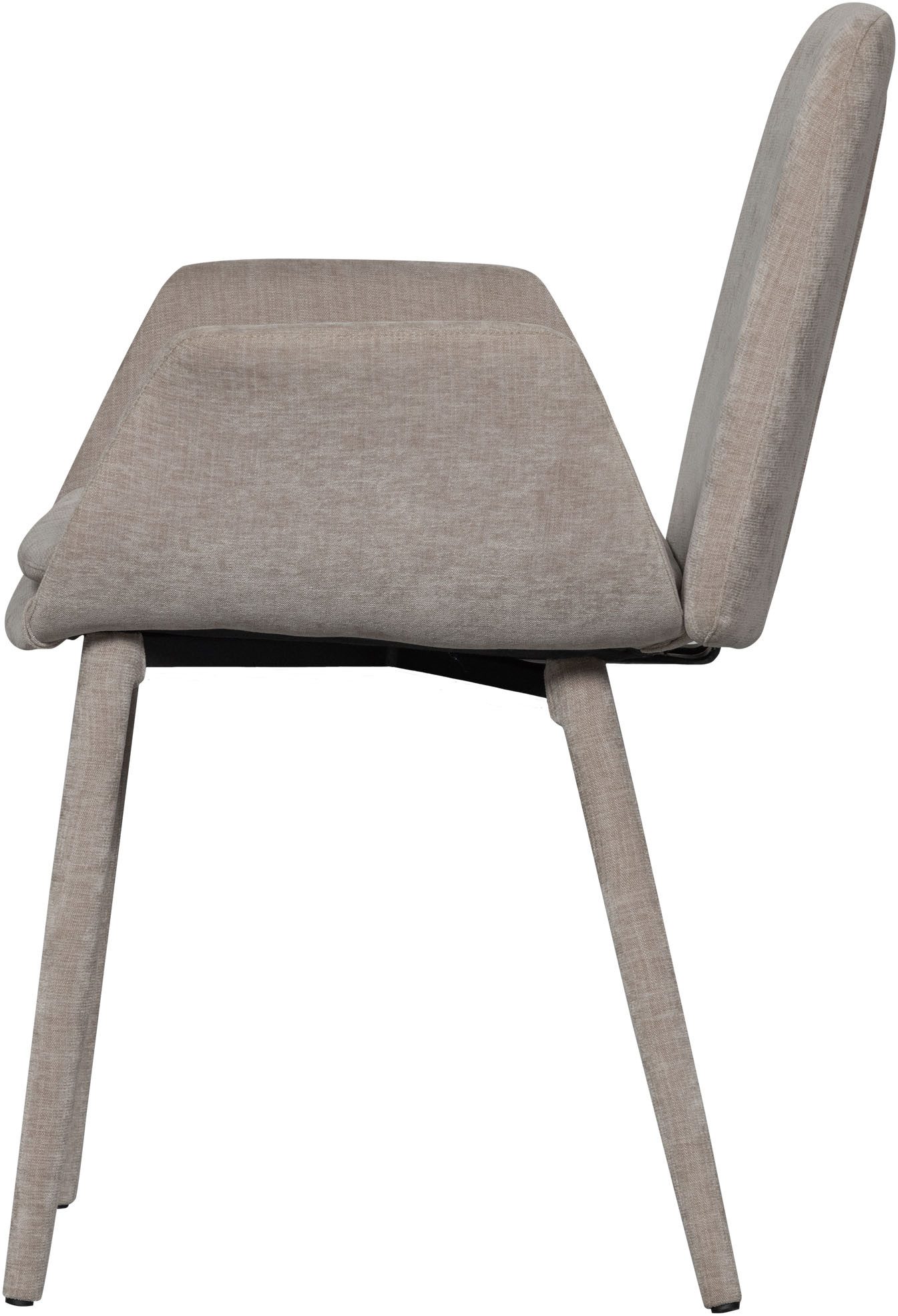 WOOOD Eetkamerstoel Curve met gevoerde poten, hoogte 83 cm (set, 2 stuks)