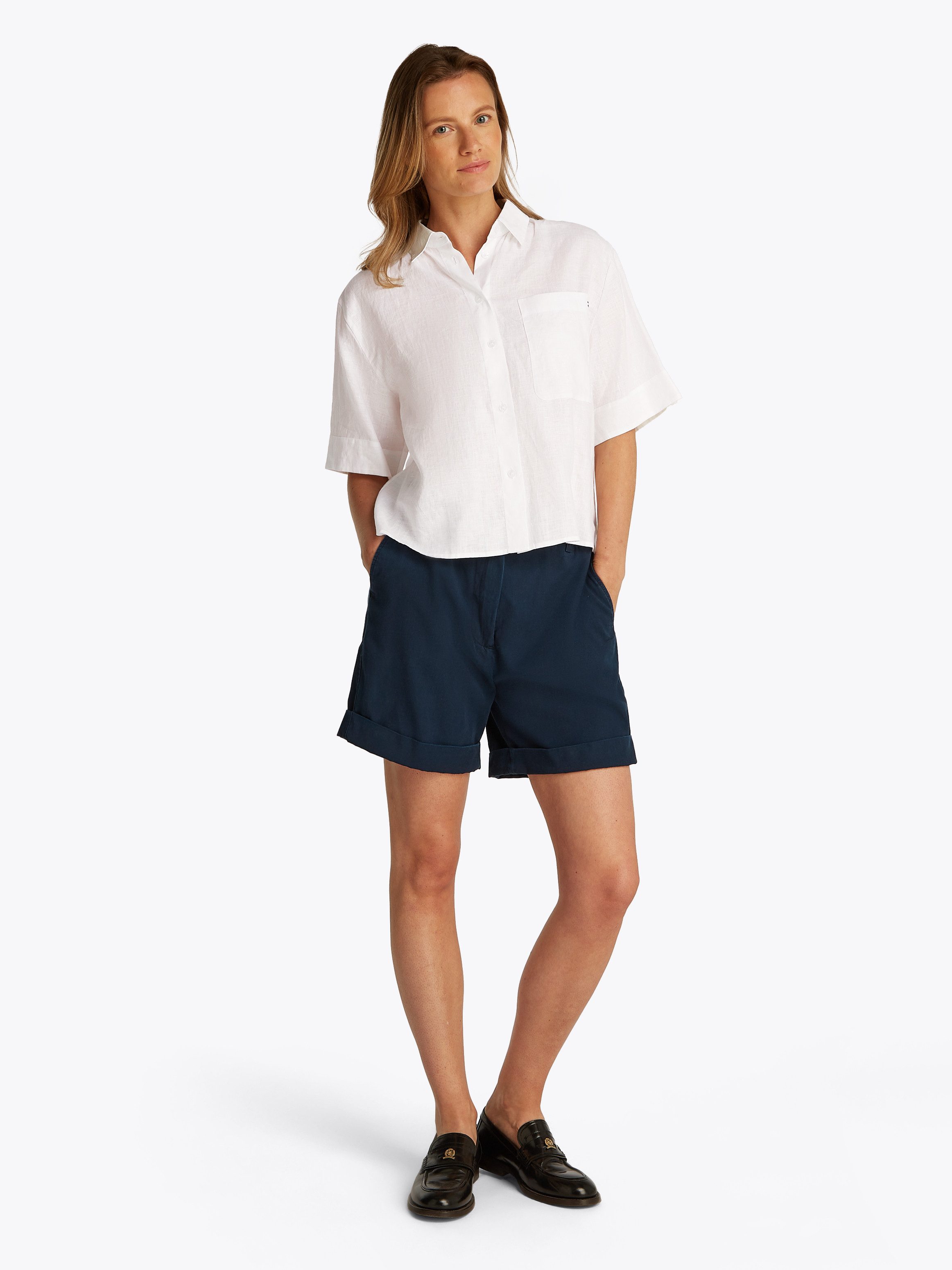 Tommy Hilfiger Shirt met korte mouwen ESS LINEN RELAXED S/S SHIRT