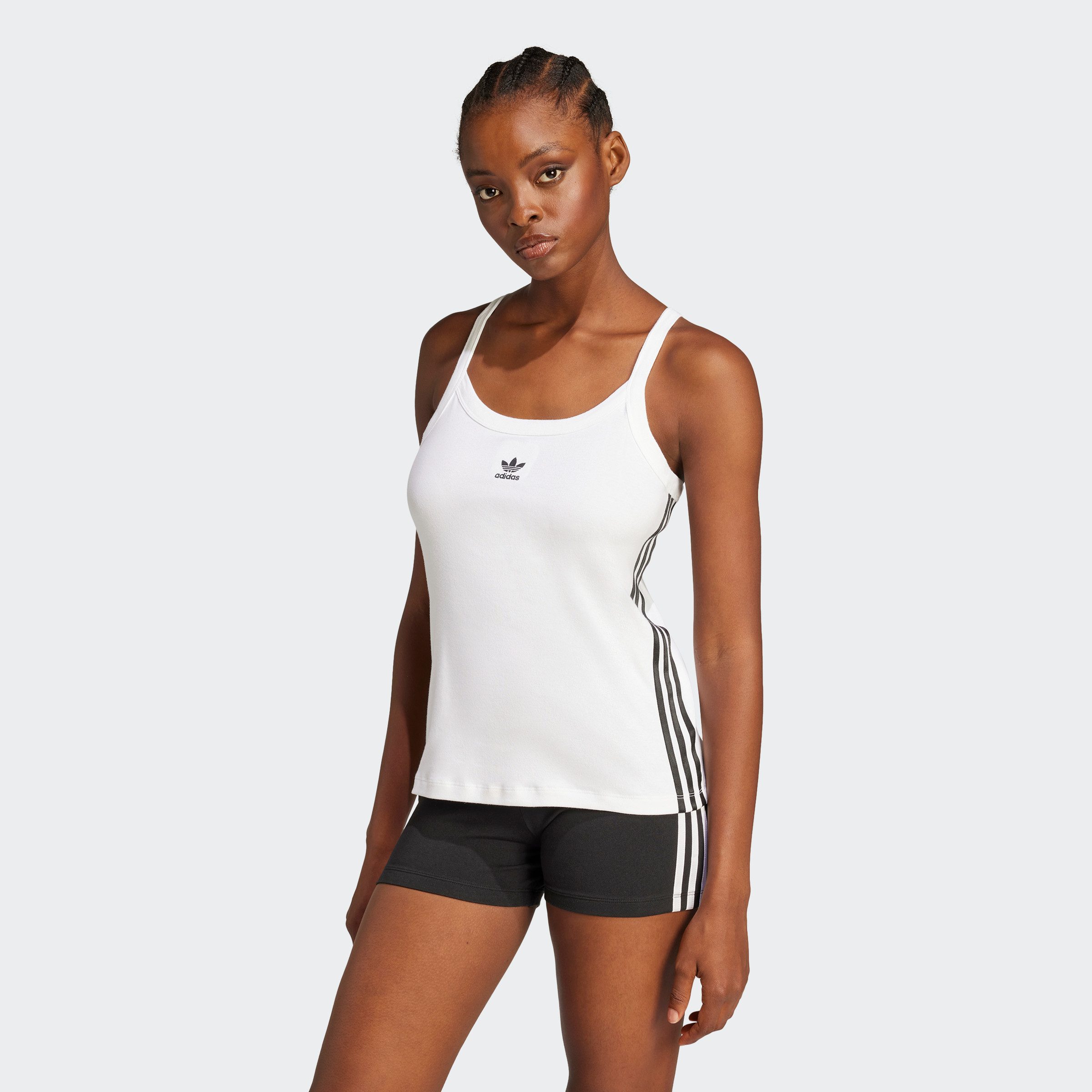 Adidas Originals 3-Stripes Tanktop Wit- Dames Wit