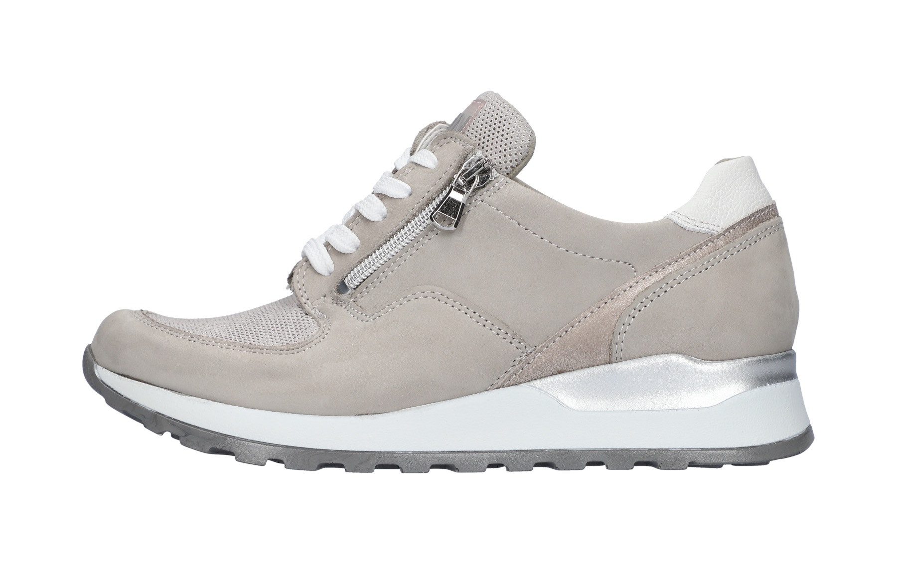 Waldläufer Sneakers met sleehak Hiroko , veterschoenen, vrijetijdsschoen, lage schoen, contrasterende afwerking, breedte h
