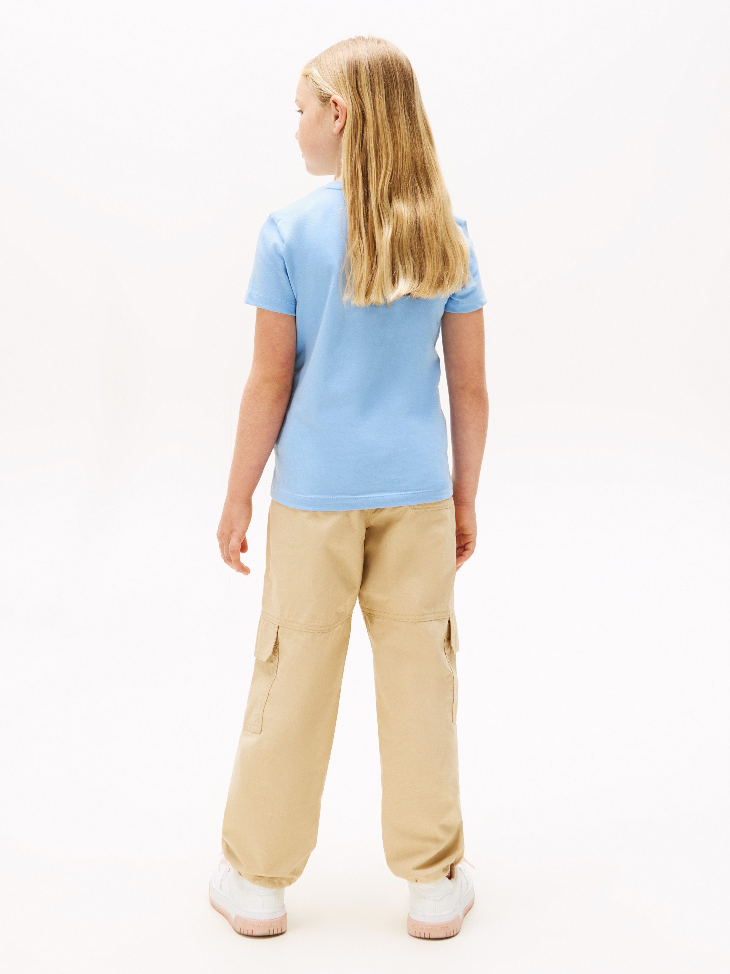 Tommy Hilfiger T-shirt TOMMY SCRIPT SEQUINS TEE SS voor kinderen tot 16 jaar, met pailletten