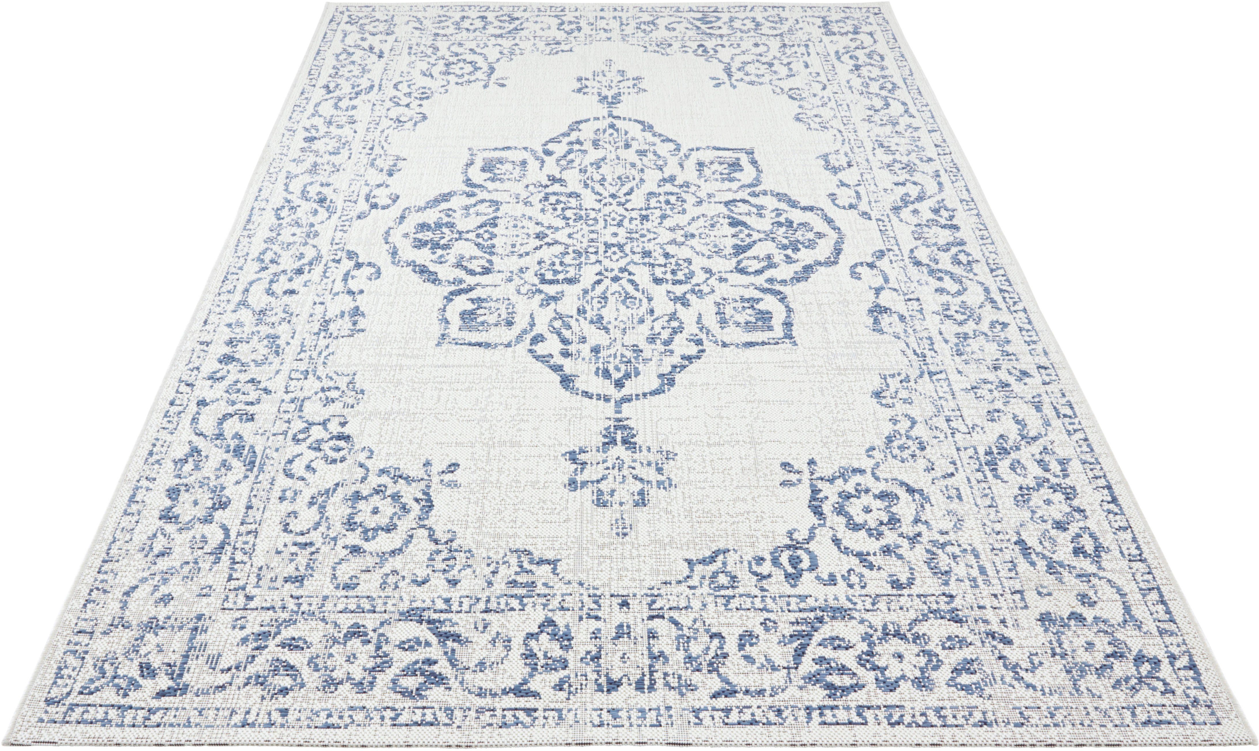 NORTHRUGS Vloerkleed Tilos In- & outdoor, korte pool, oriëntaals, vintage, woonkamer, tuin