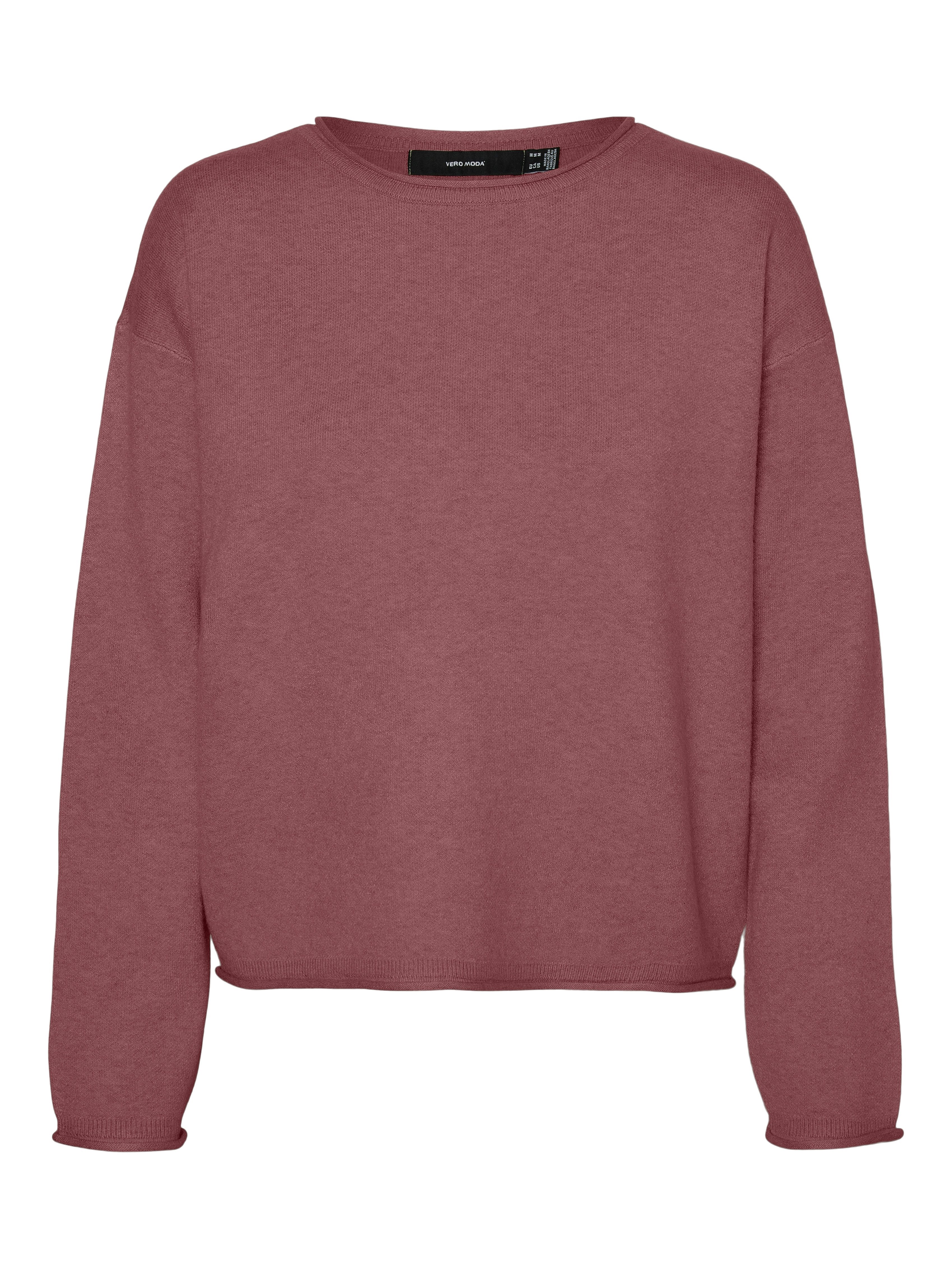 Vero Moda Gebreide trui VMGOLD ROLL LS O-NECK PULLOVER GA