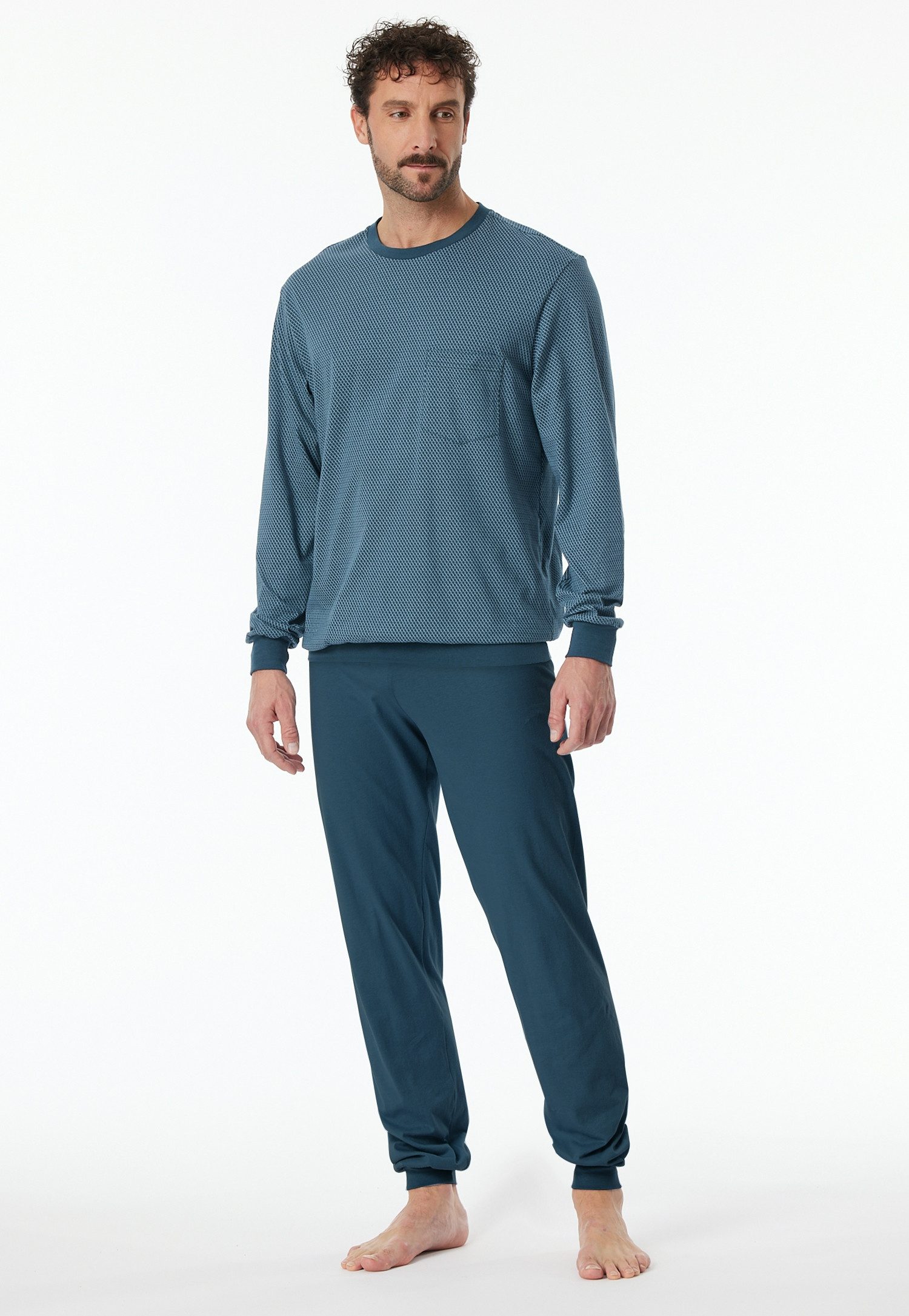 Schiesser Pyjama Comfort Essentials met comfortabele boorden (2-delig)