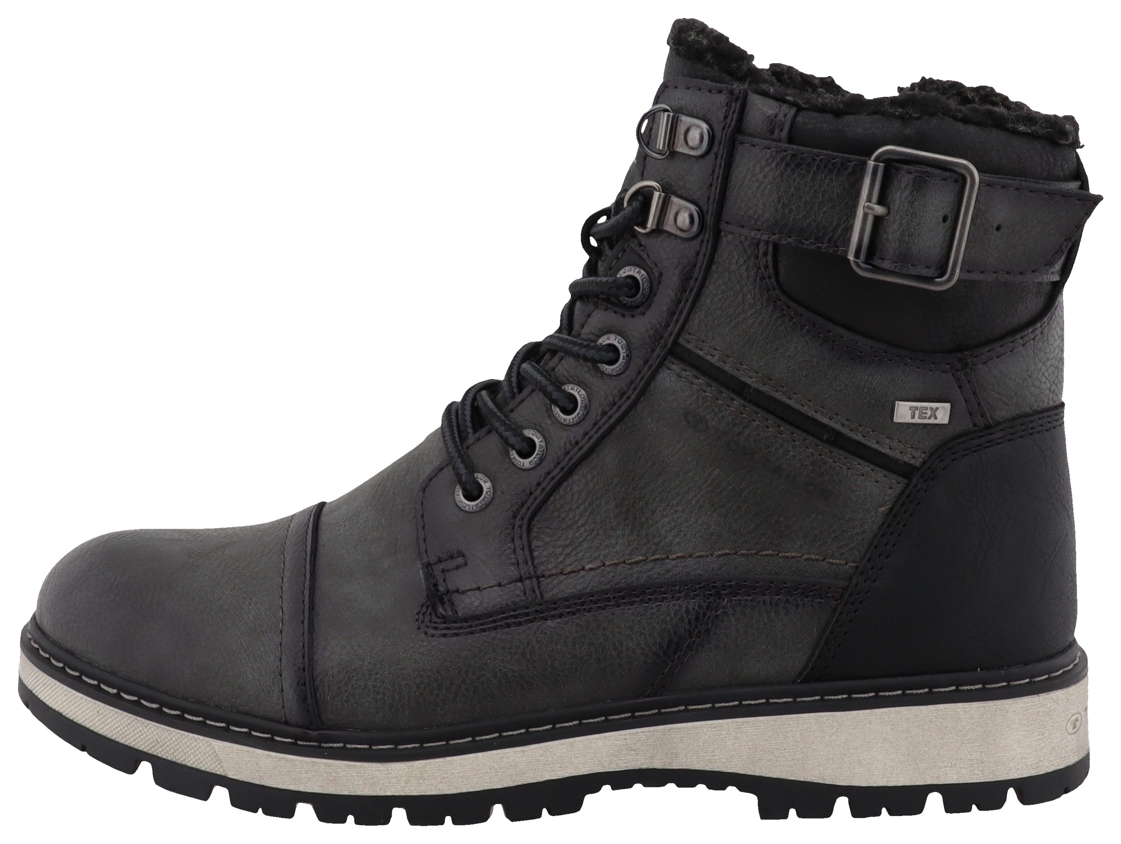 Tom Tailor Winterlaarzen , outdoorschoen, winterlaarzen, veterschoenen met tex-membraan, breedte g