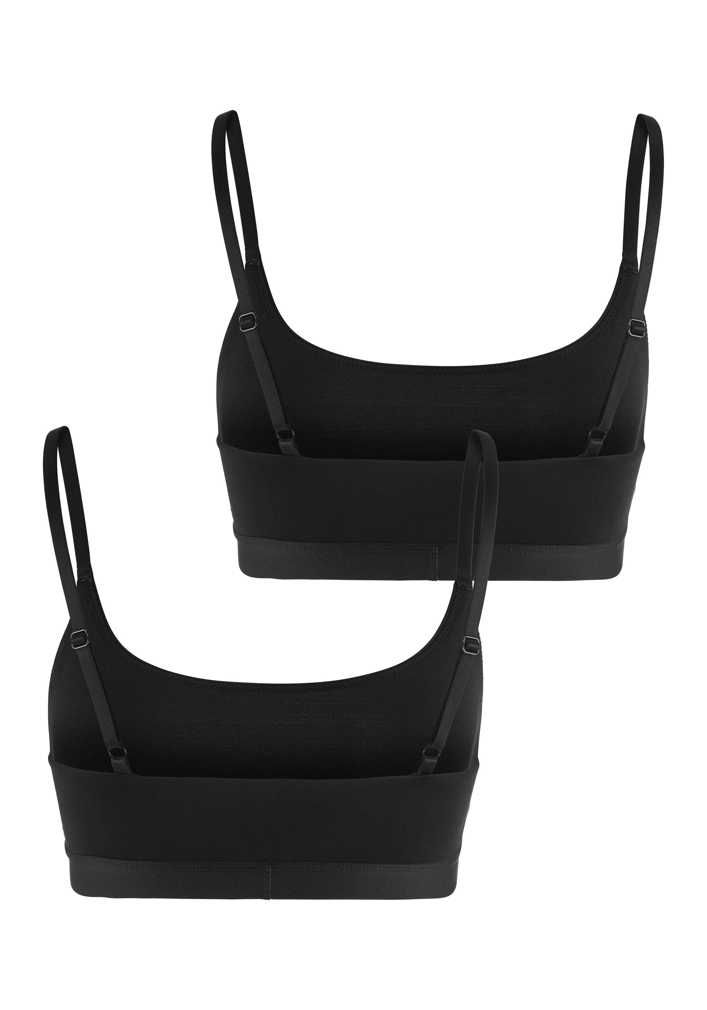 HUGO underwear Bralette-bh TWIN BRALETTE PURE met spaghettibandjes (2-delig, Set van 2)