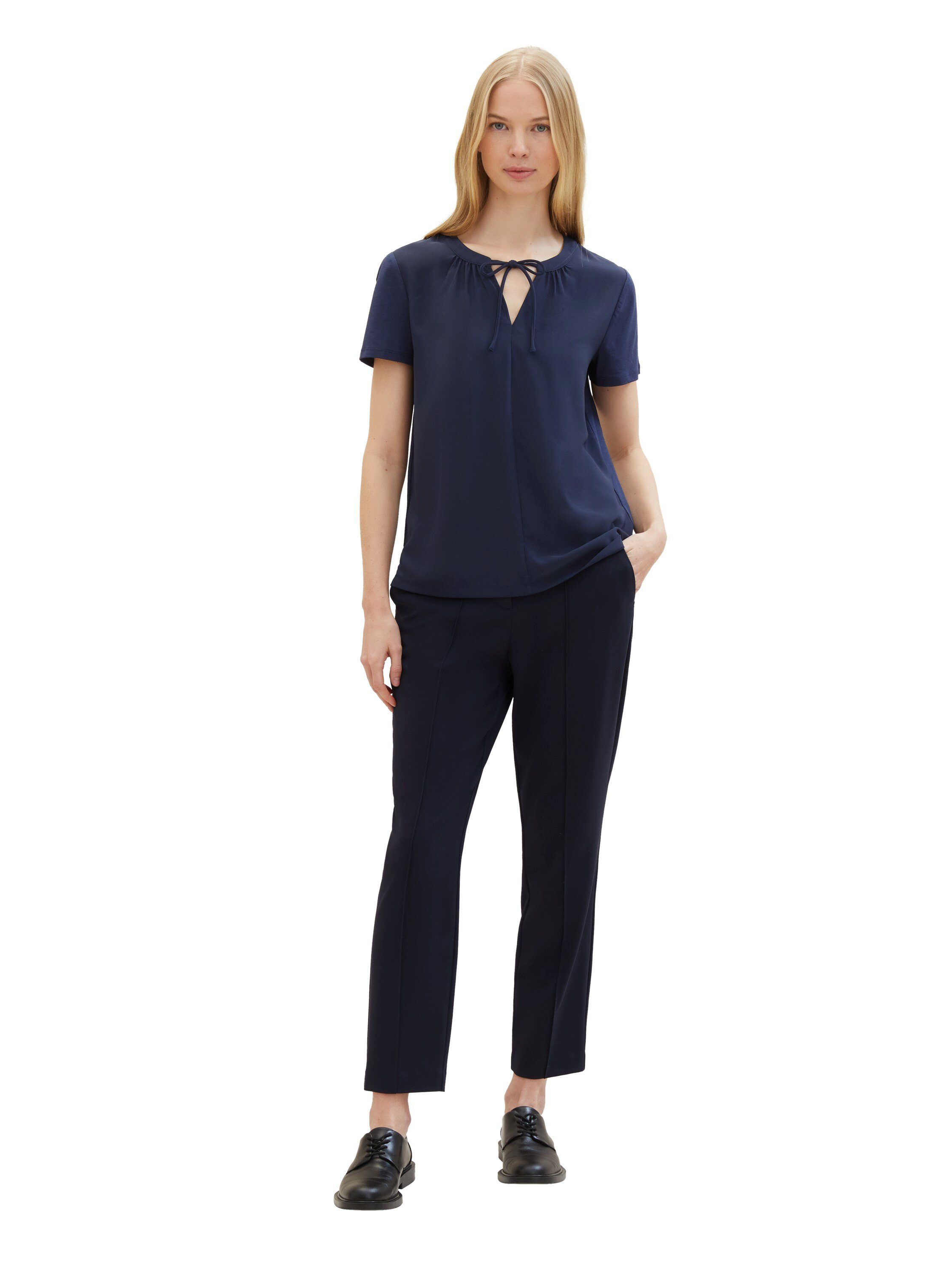 Tom Tailor T-shirt met henleyhals