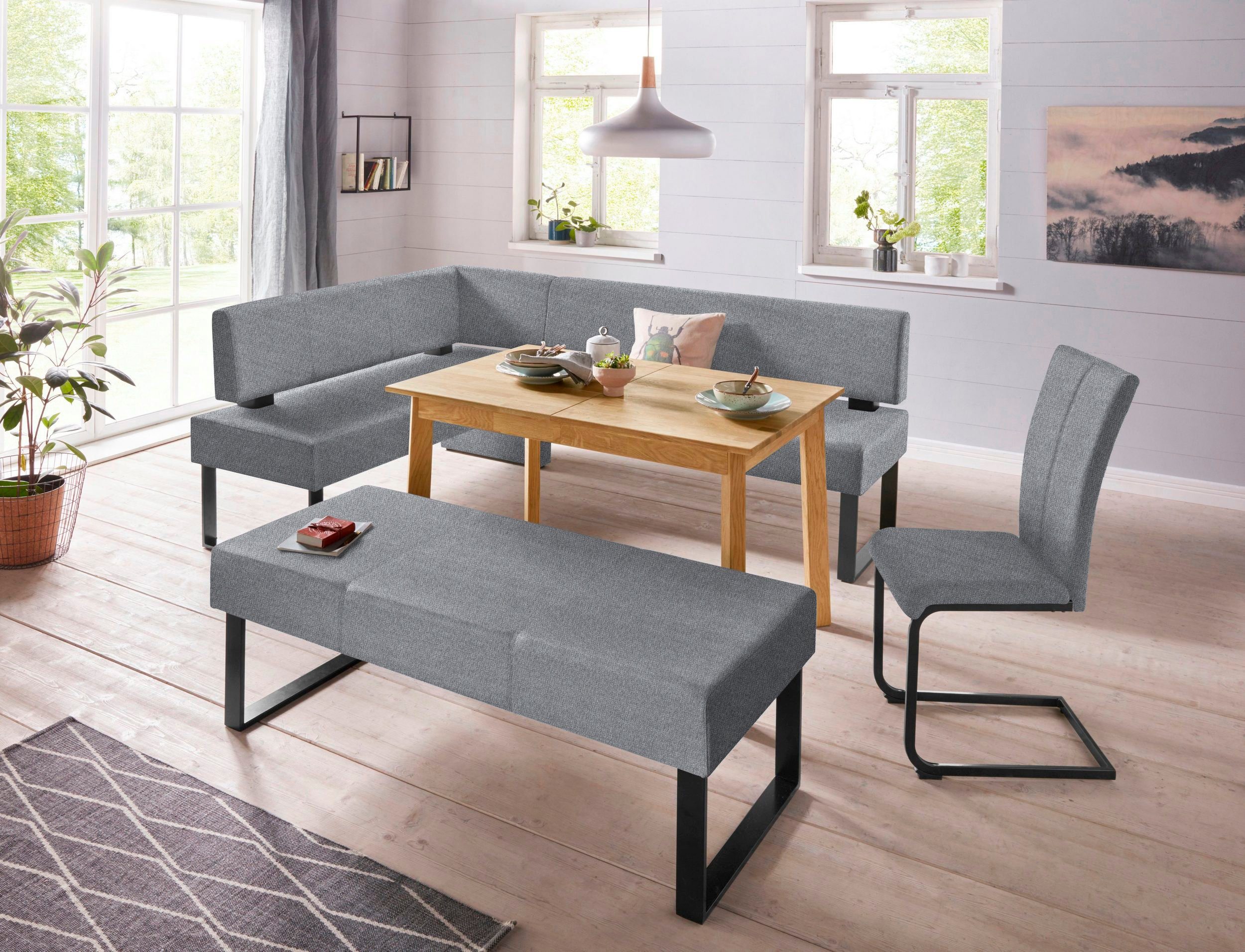 Home affaire Zitbank Oliver Breedte 140 cm, met metalen frame